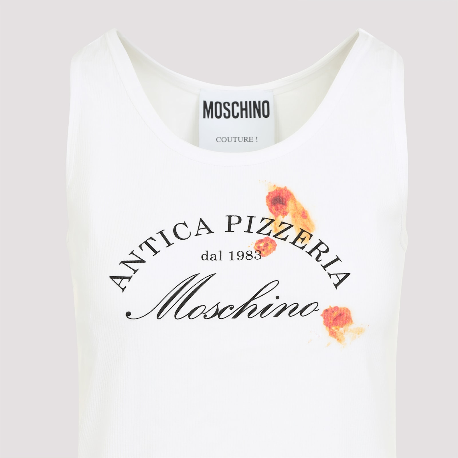 Moschino Tank Top In White