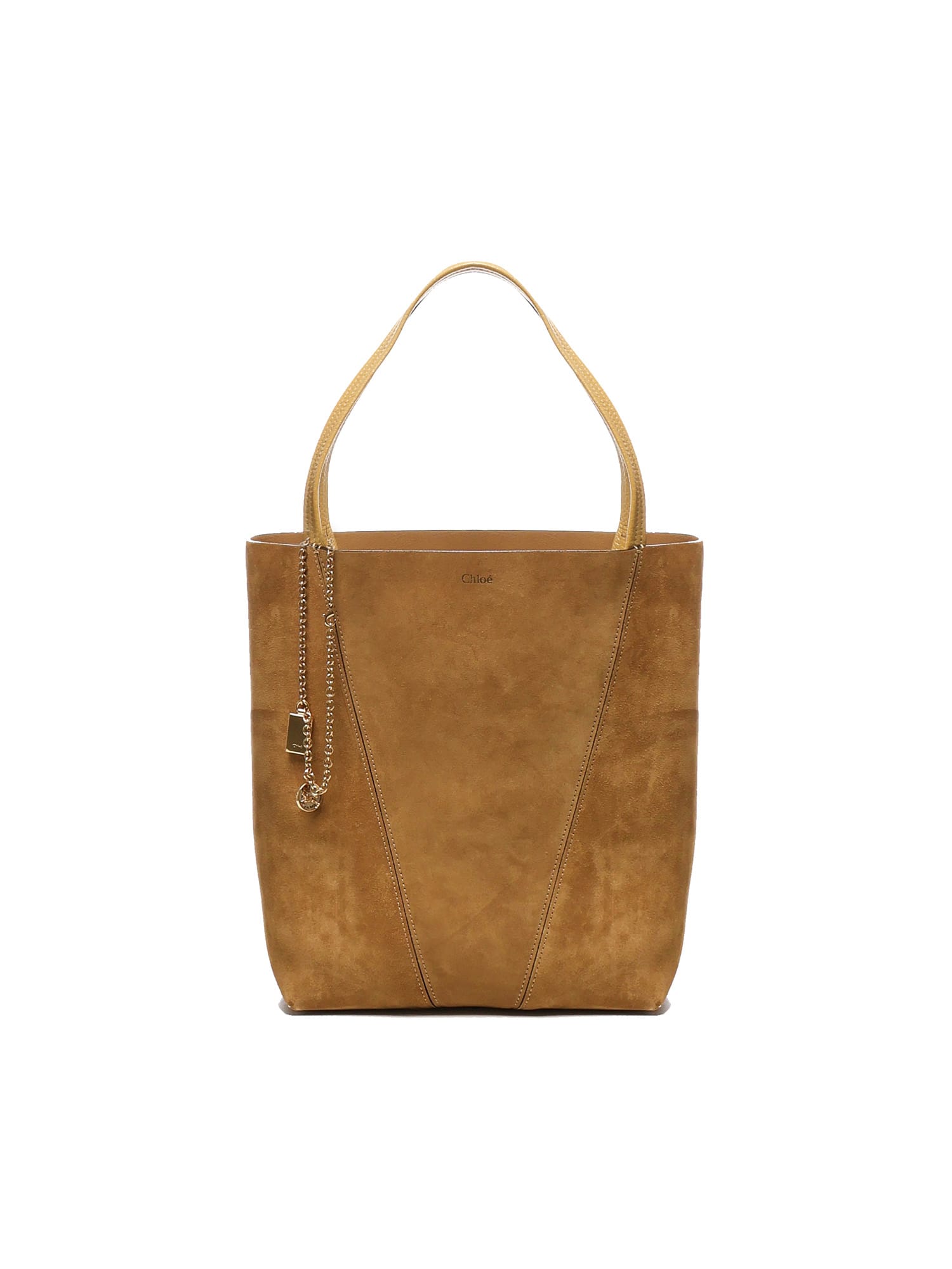 Chloé Spin Tote Bag In Brown