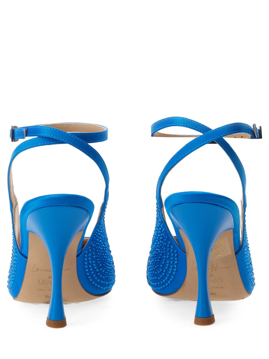 Liu •jo Satin Slingback In Azure