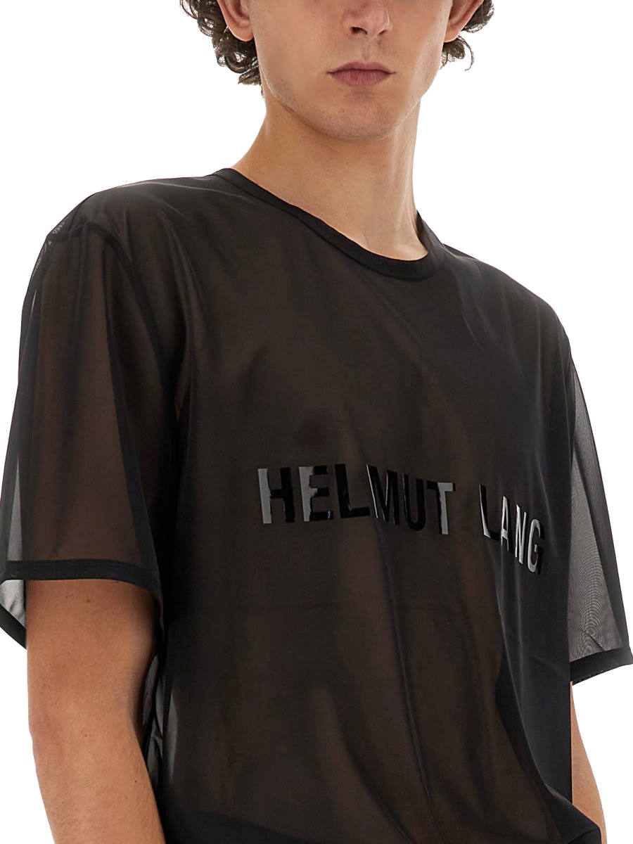 Shop Helmut Lang T-shirt With Logo In Black