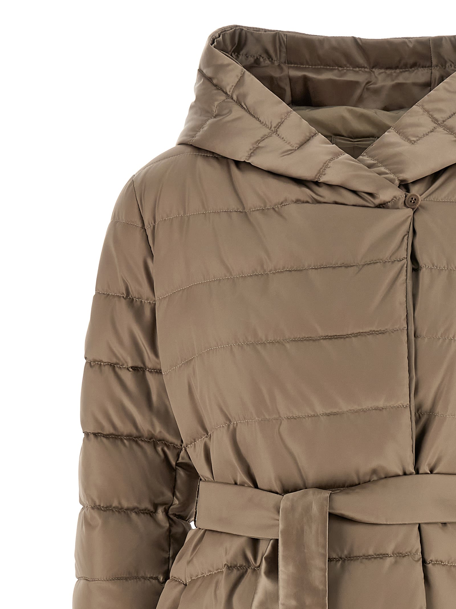 Max Mara The Cube Novef Reversible Down Jacket In Brown