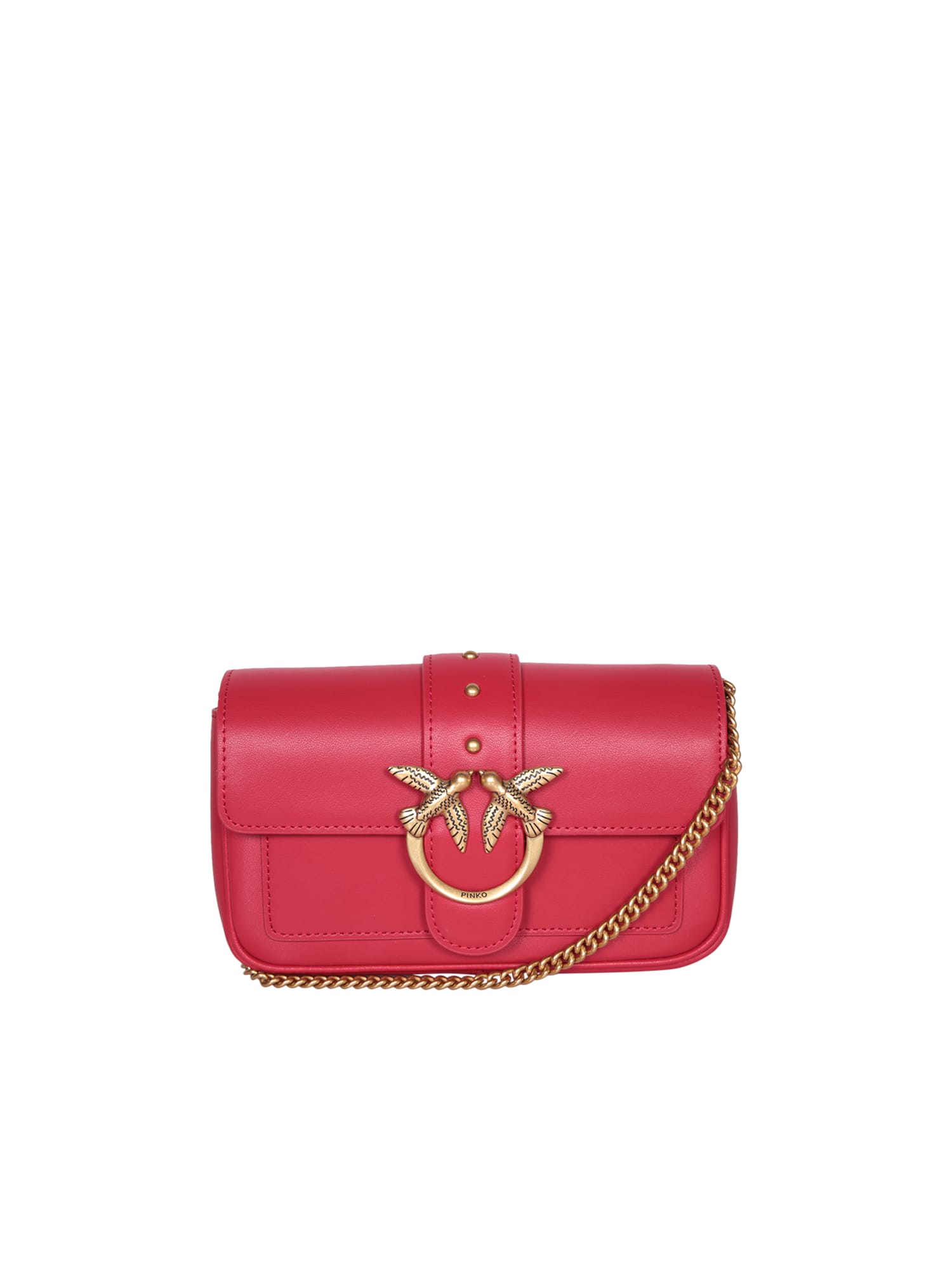 PINKO PINKO LOVE ONE POCKET RED BAG