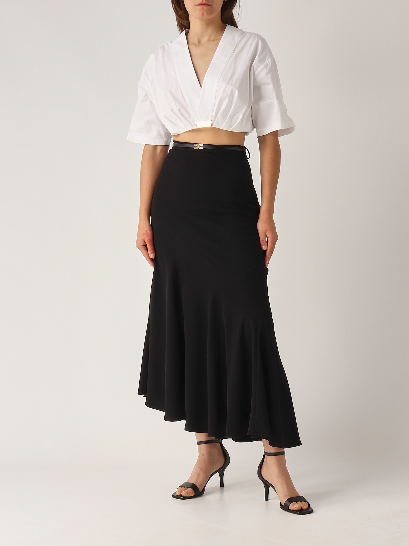 Elisabetta Franchi Poliestere Skirt In Black