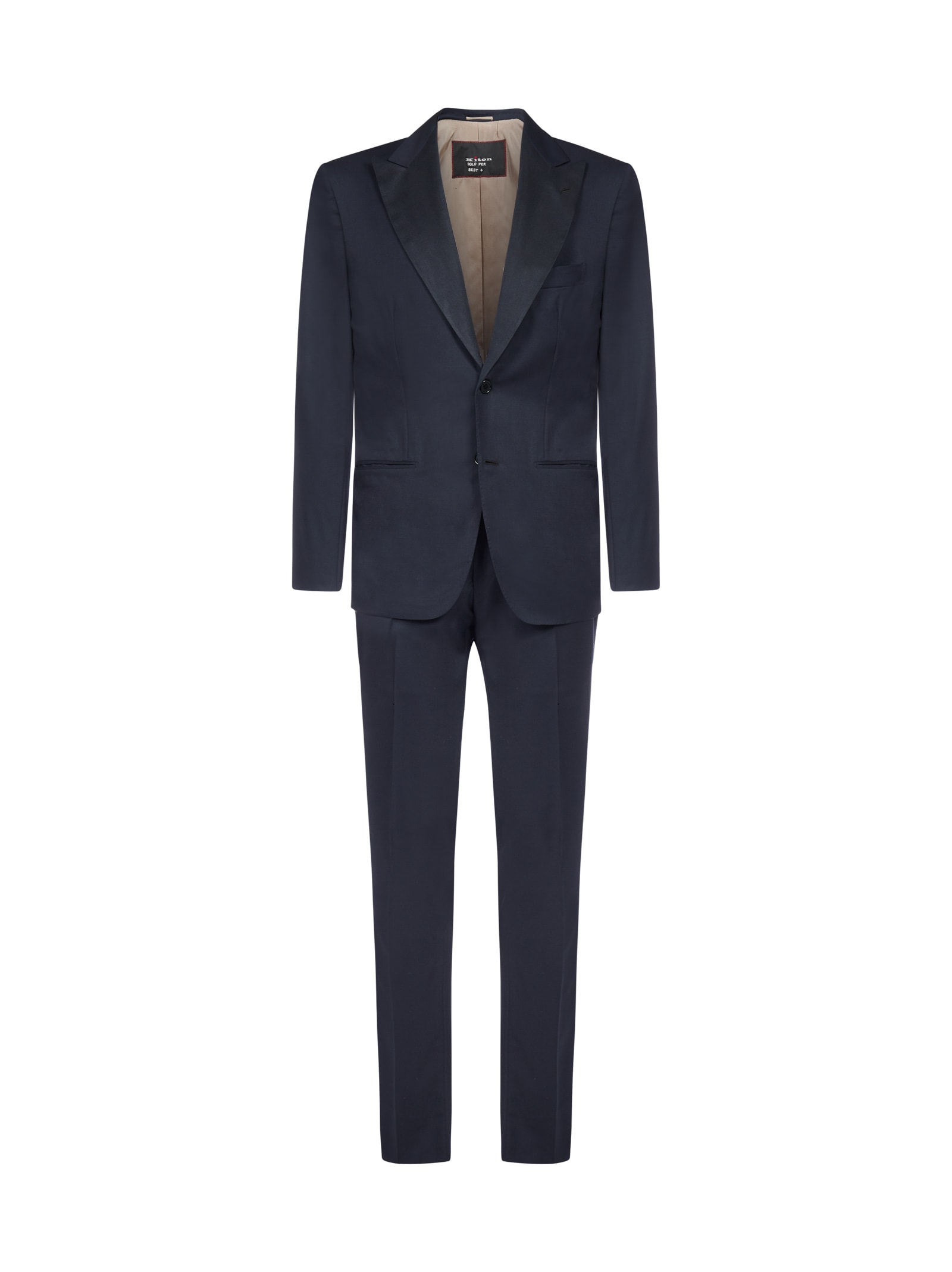 Kiton 2-pieces Tailored Wool Tuxedo Suit In Blu | ModeSens