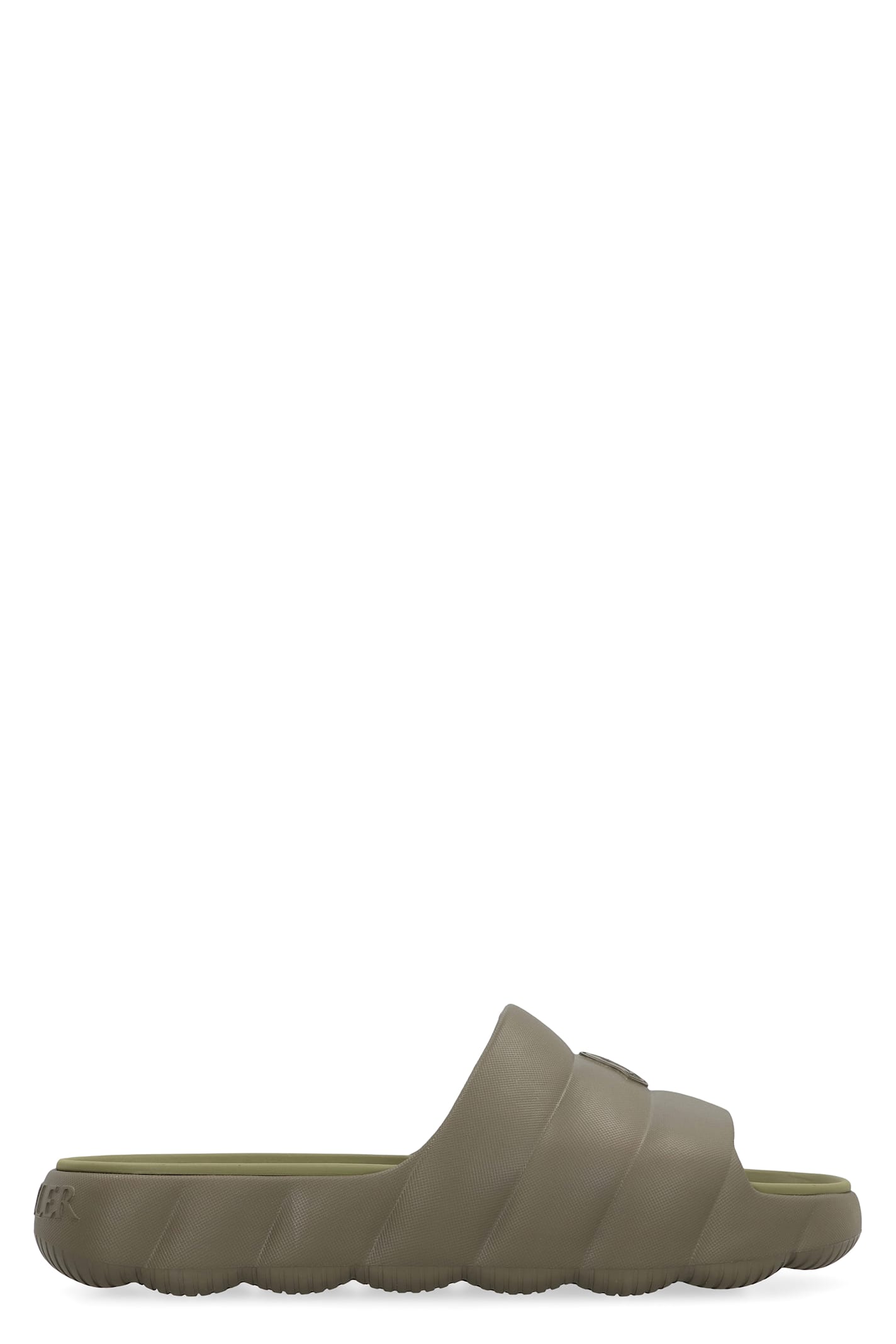Moncler Military Green Rubber Lilo Slippers