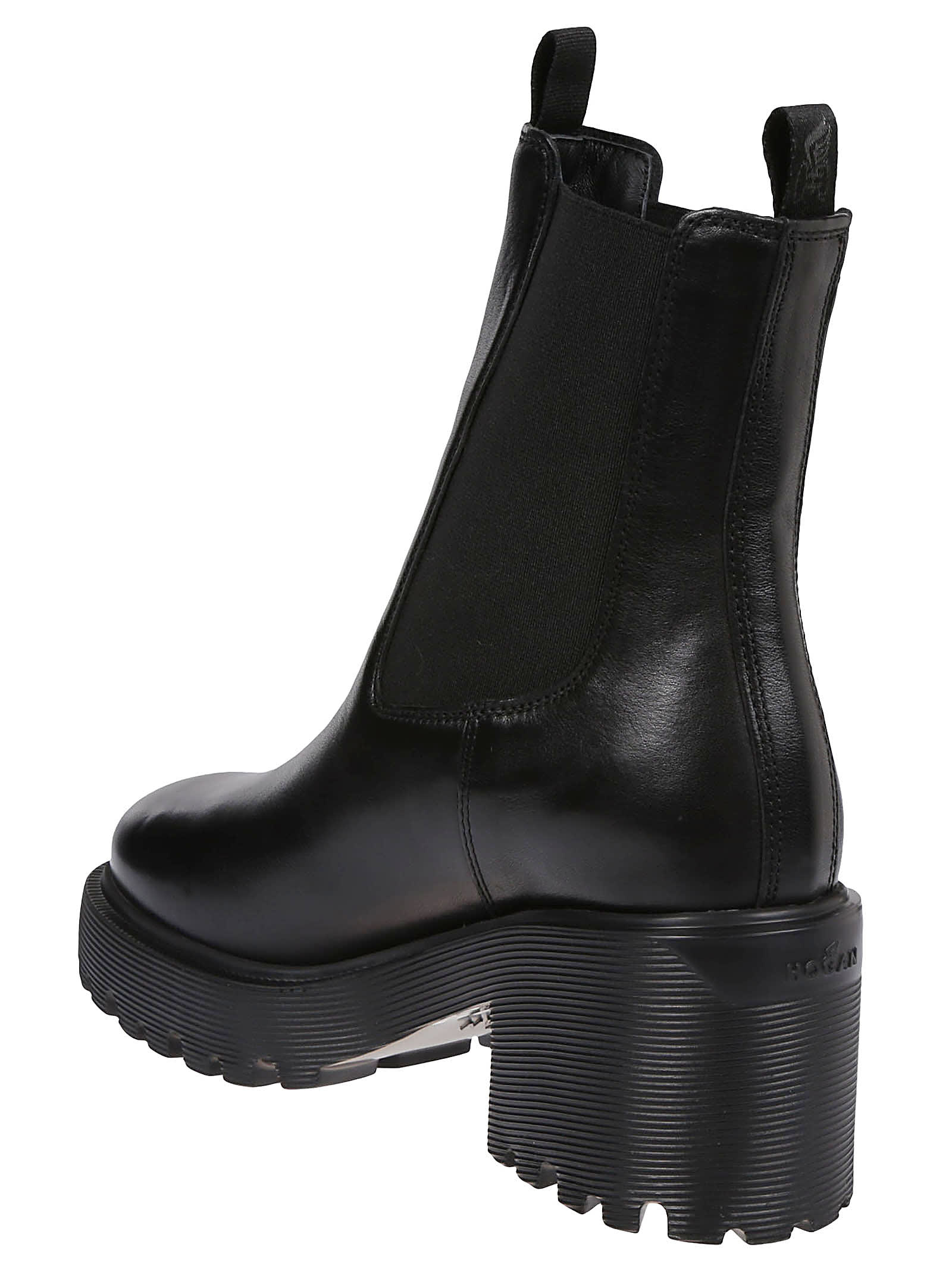 Shop Hogan H649 Chelsea Ankle Boots In Nero