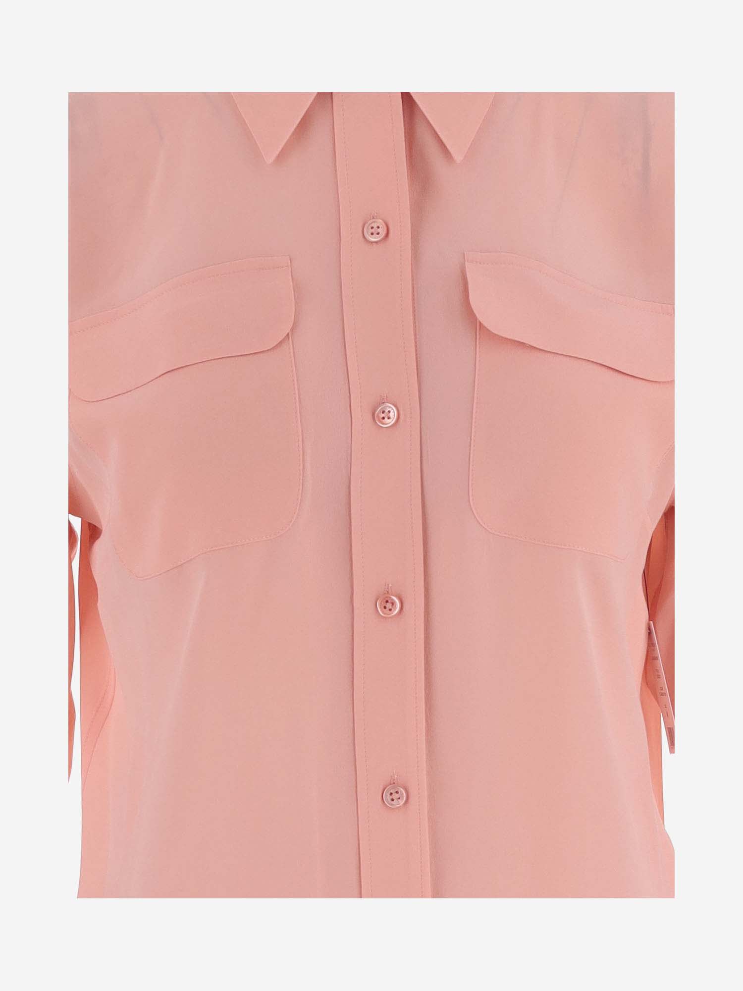 Shop Equipment Silk Shirt In Pink