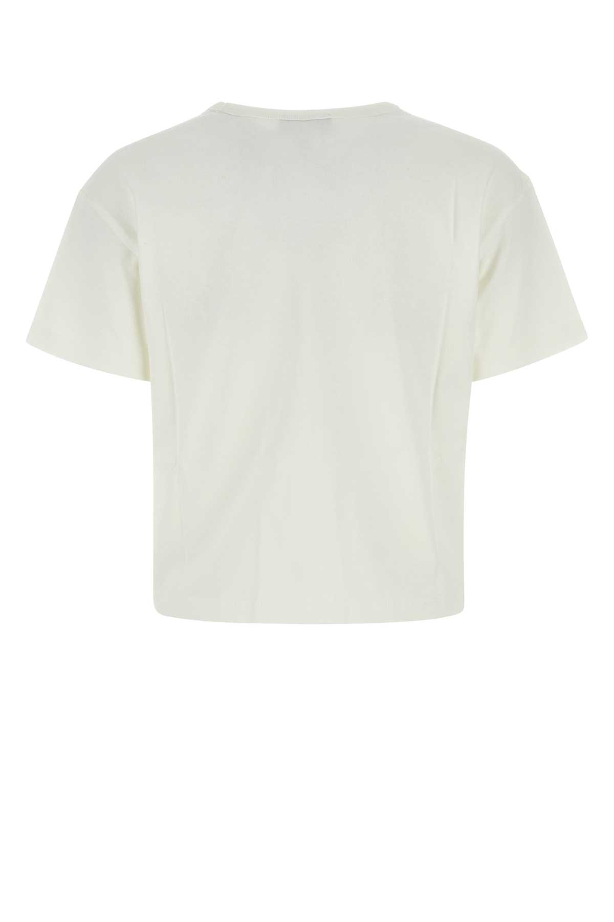 Apc A.p.c. 'carol' Boxy T Shirt With Logo Print In Blancdarknavy