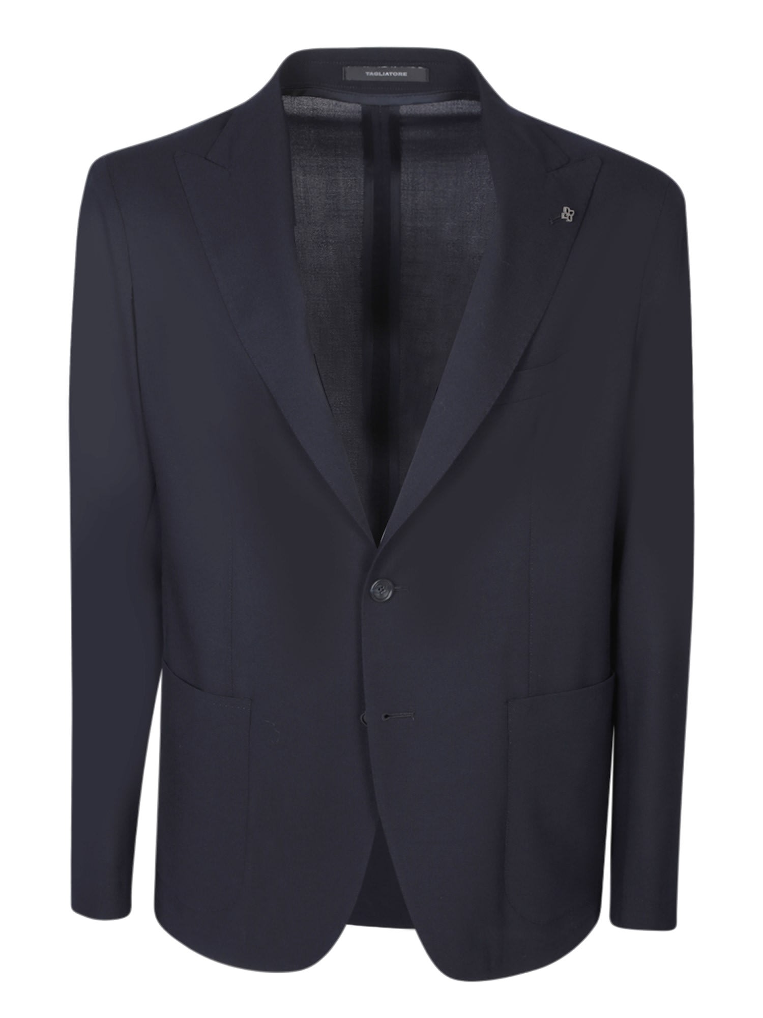 Shop Tagliatore Single-breasted Jacket Blue Suit