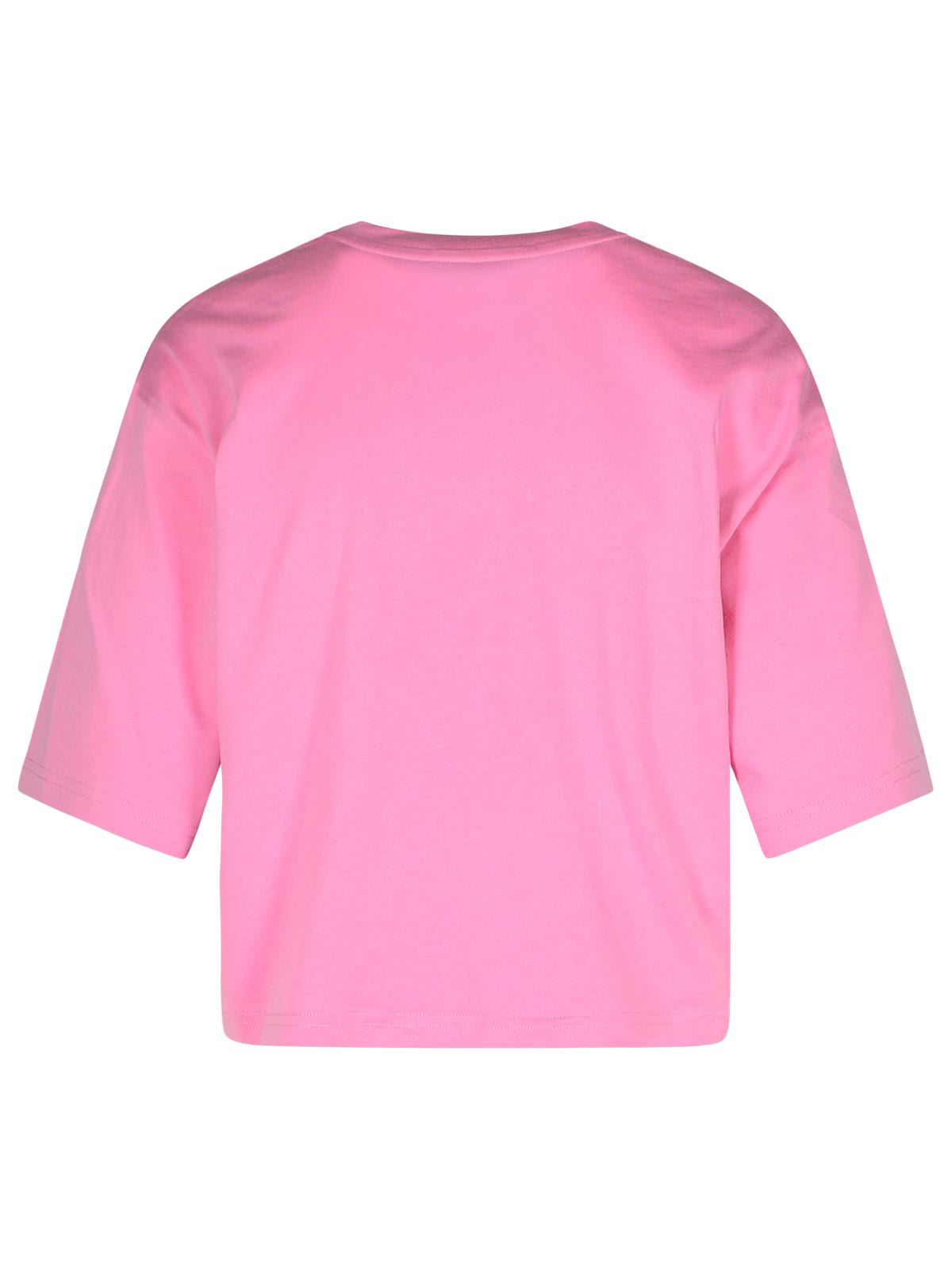 Shop Moschino Pink Cotton T-shirt