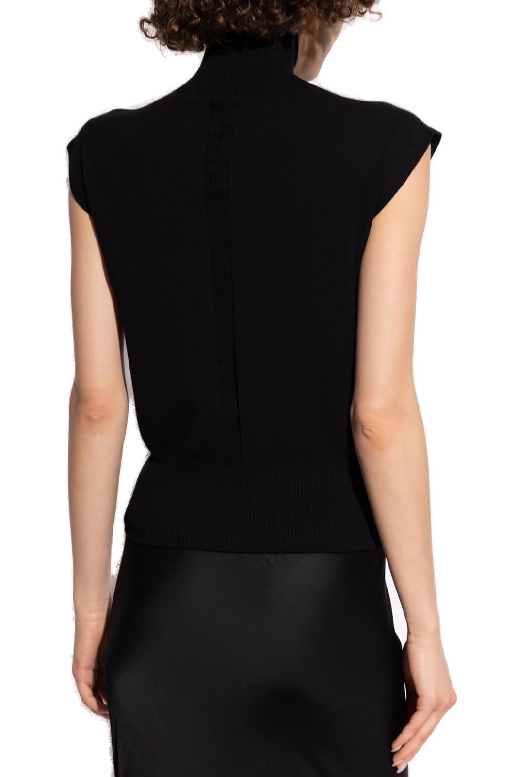 Shop Rick Owens Turtleneck Sleeveless Top