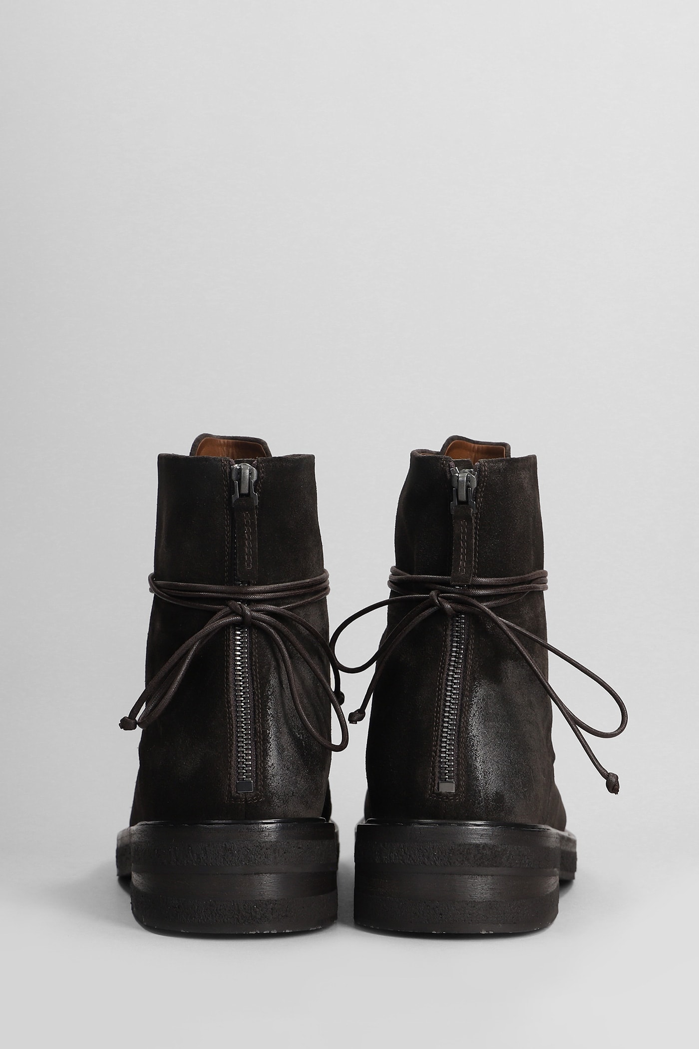 Shop Marsèll Parrucca Ankle Boots In Brown Suede