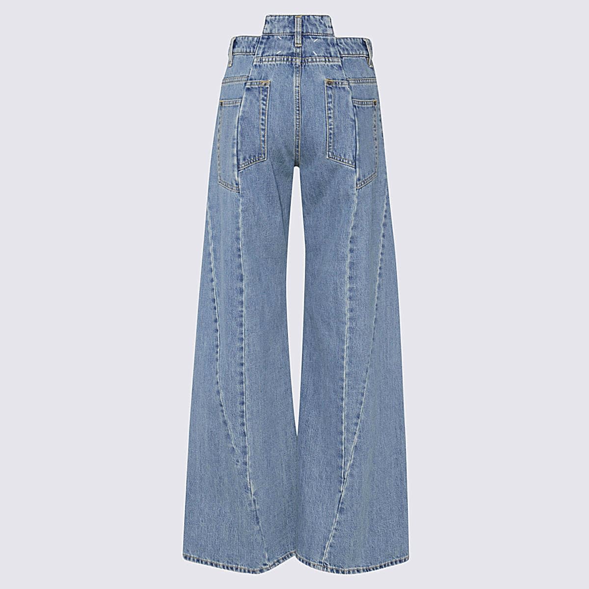 Shop Maison Margiela Light Blue Cotton Jeans In Medium Blue