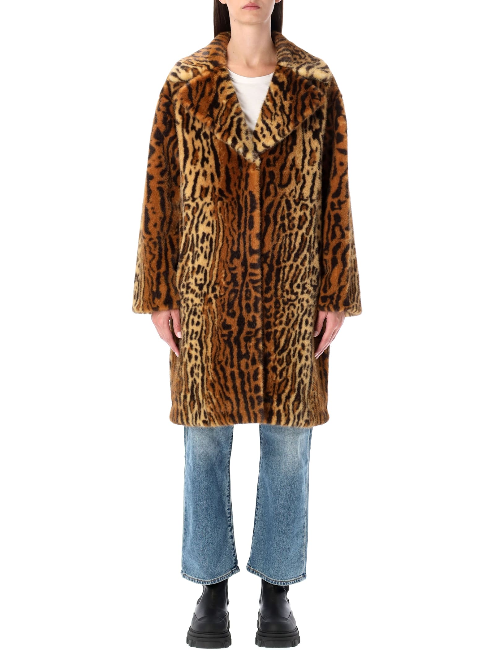 Stand Studio Camille Faux Fur Cocoon Coat