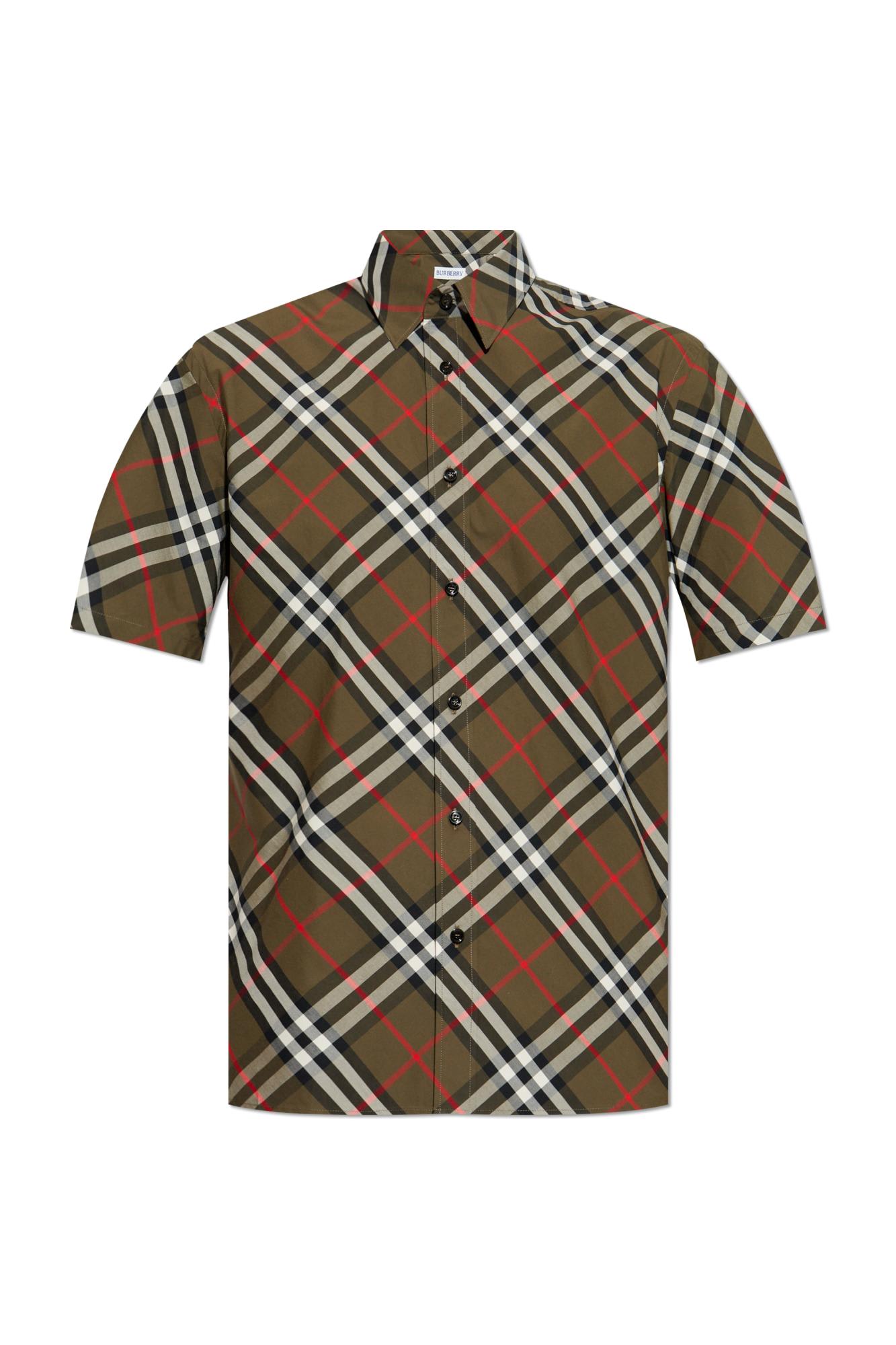 Shop Burberry Plaid Shirt In Verde