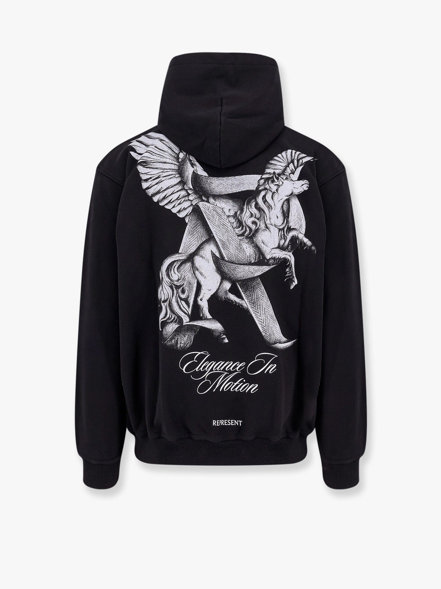 Shop Represent Elegance Motion Cotton Sweatshirt With Logo On The Front And On The Back
