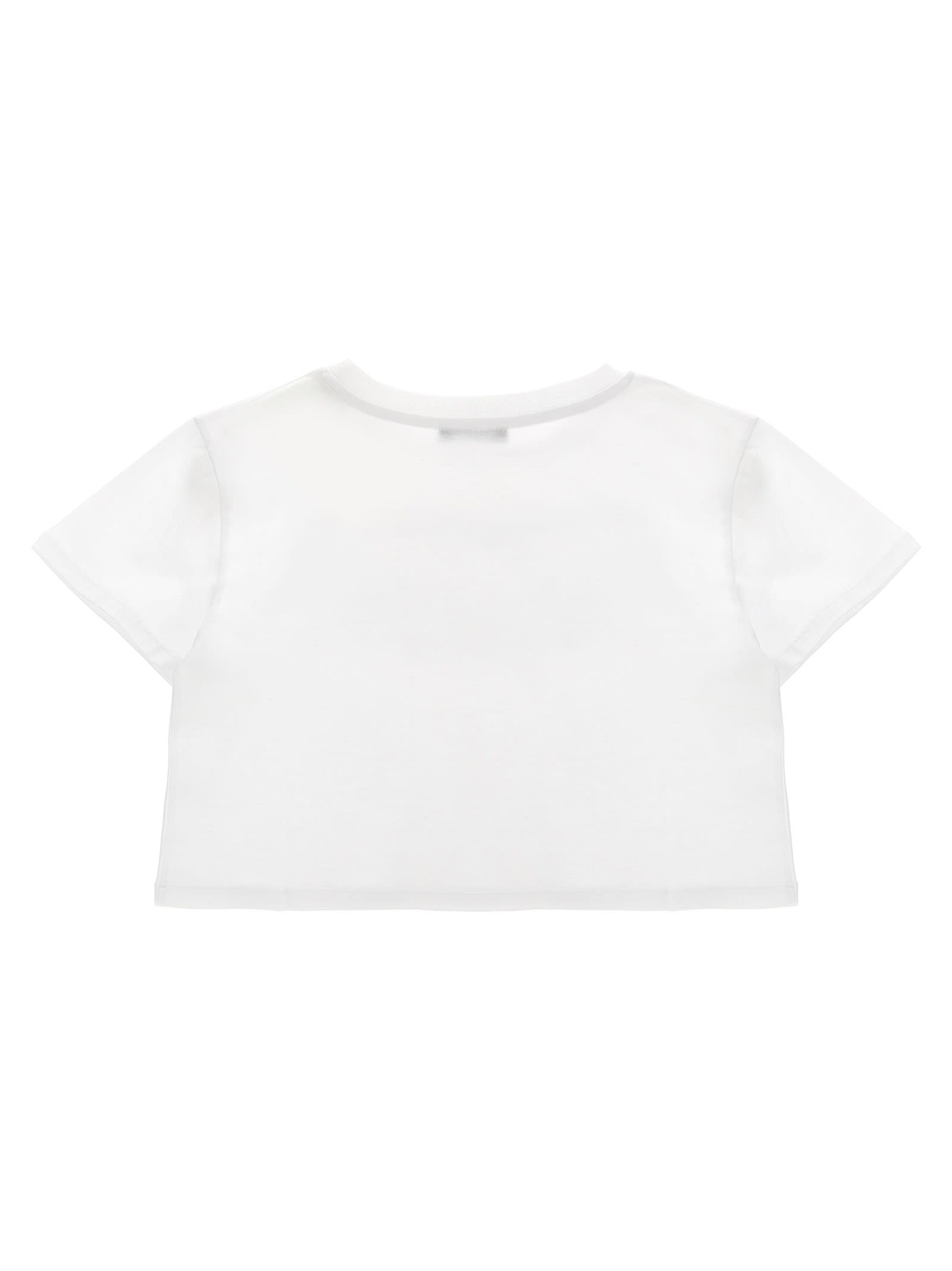 Balmain Embossed Logo T-shirt In White/black