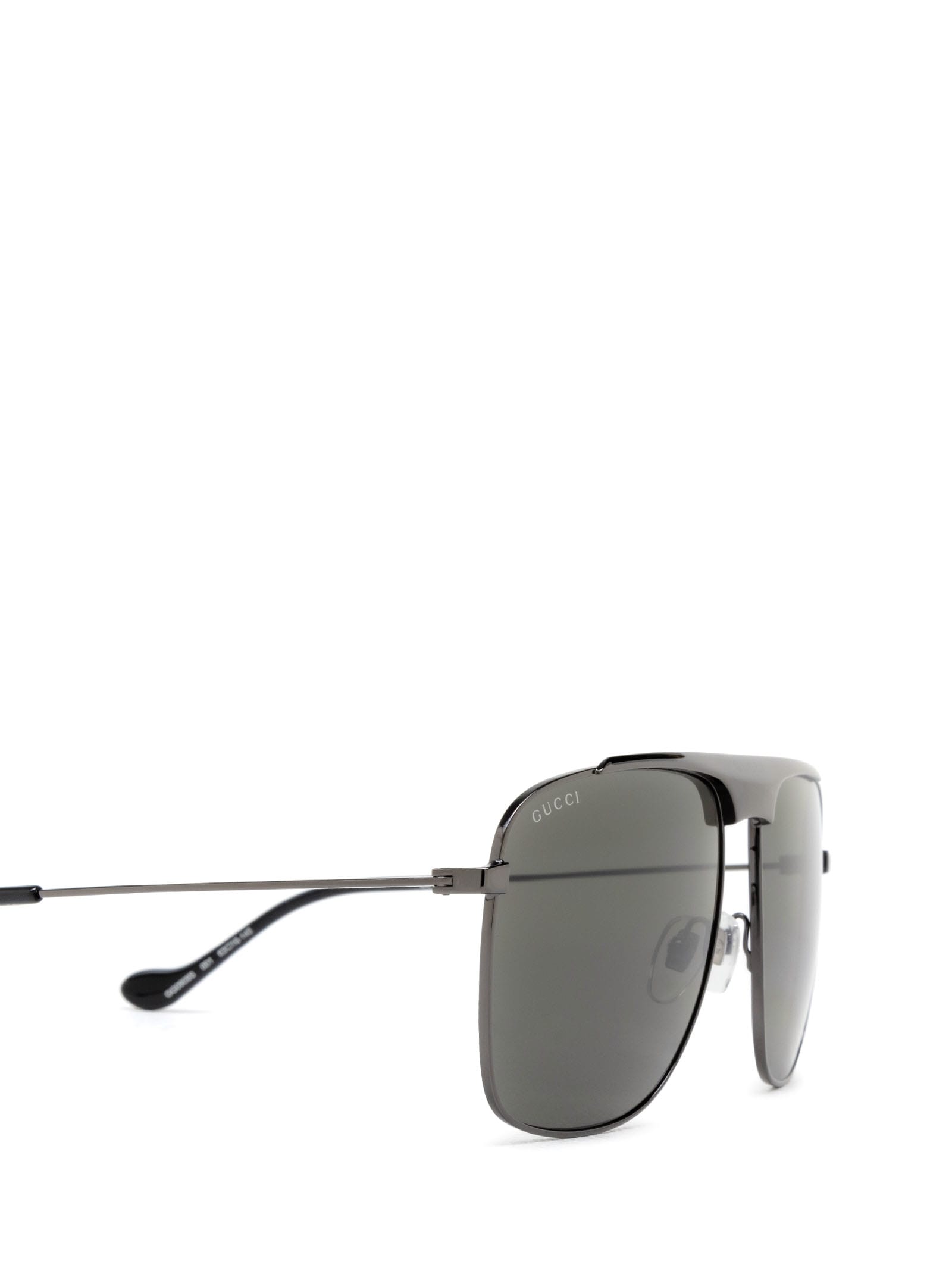 Shop Gucci Gg0909s Ruthenium Sunglasses