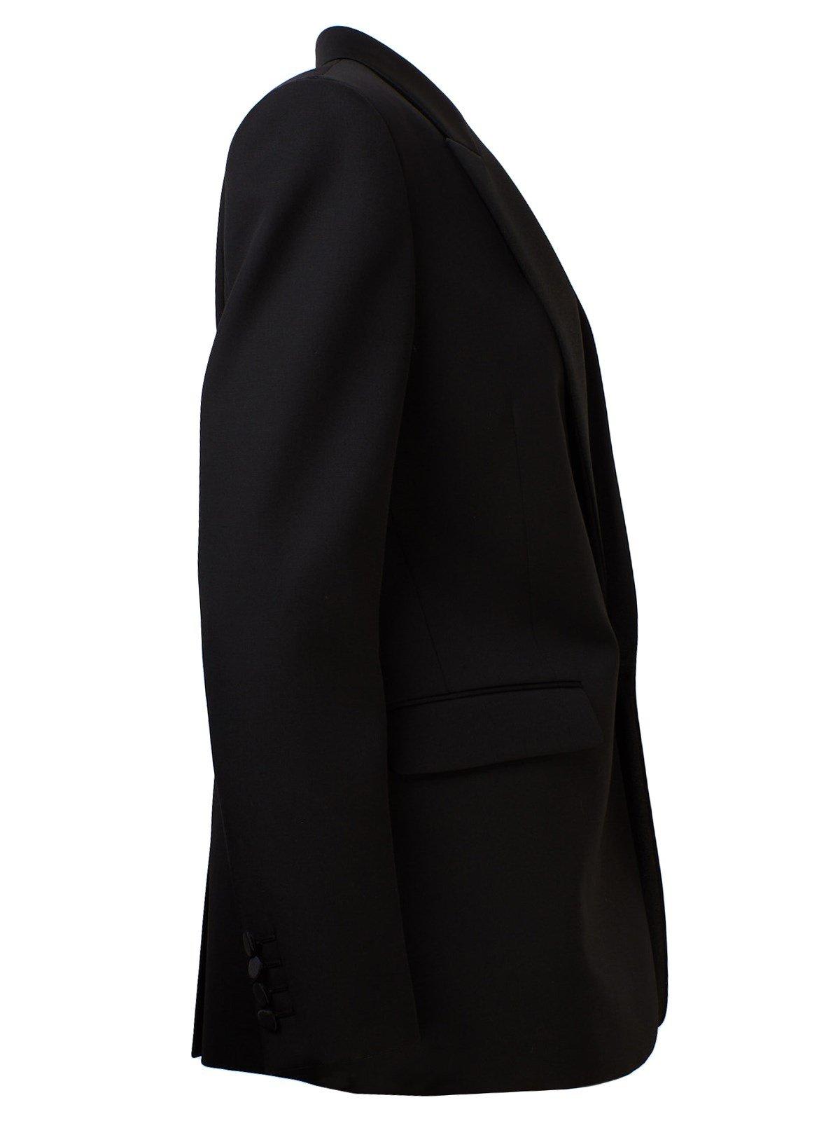 Shop Saint Laurent Tube Tuxedo Jacket In Black