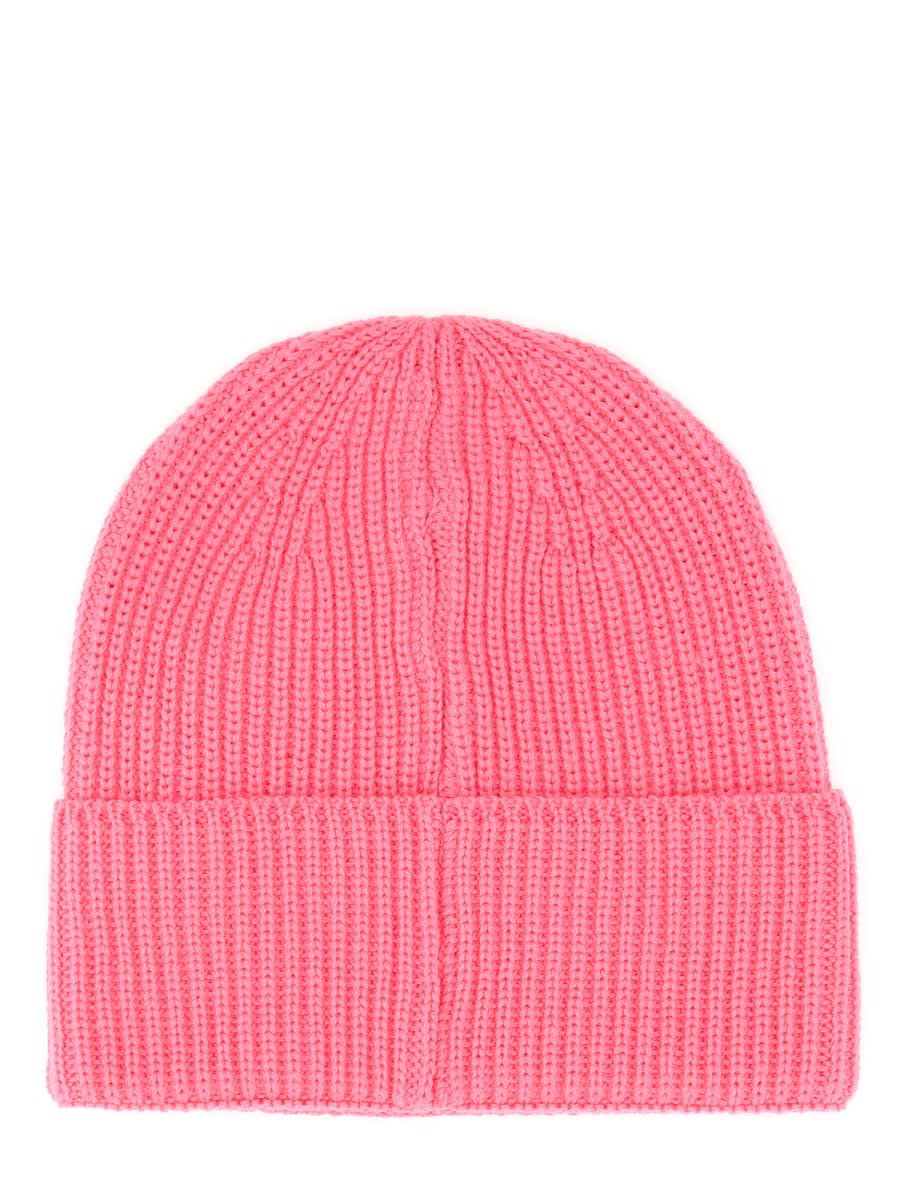 Msgm Beanie Hat In Fucsia