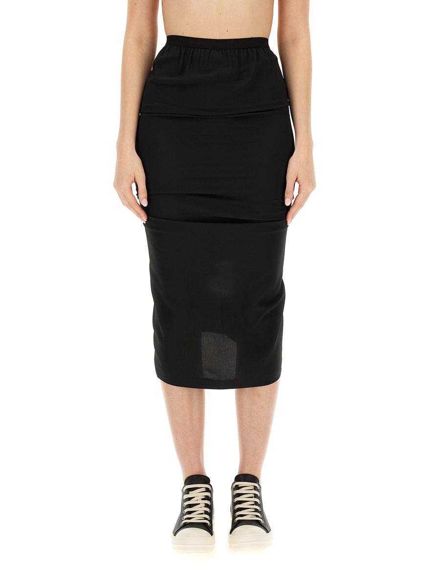 Shop Rick Owens Shrimp Skirt In Black