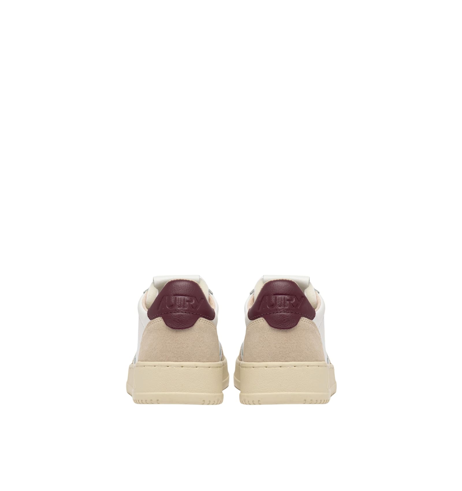 Autry Medalist Low Leat Suede Wht Burgund
