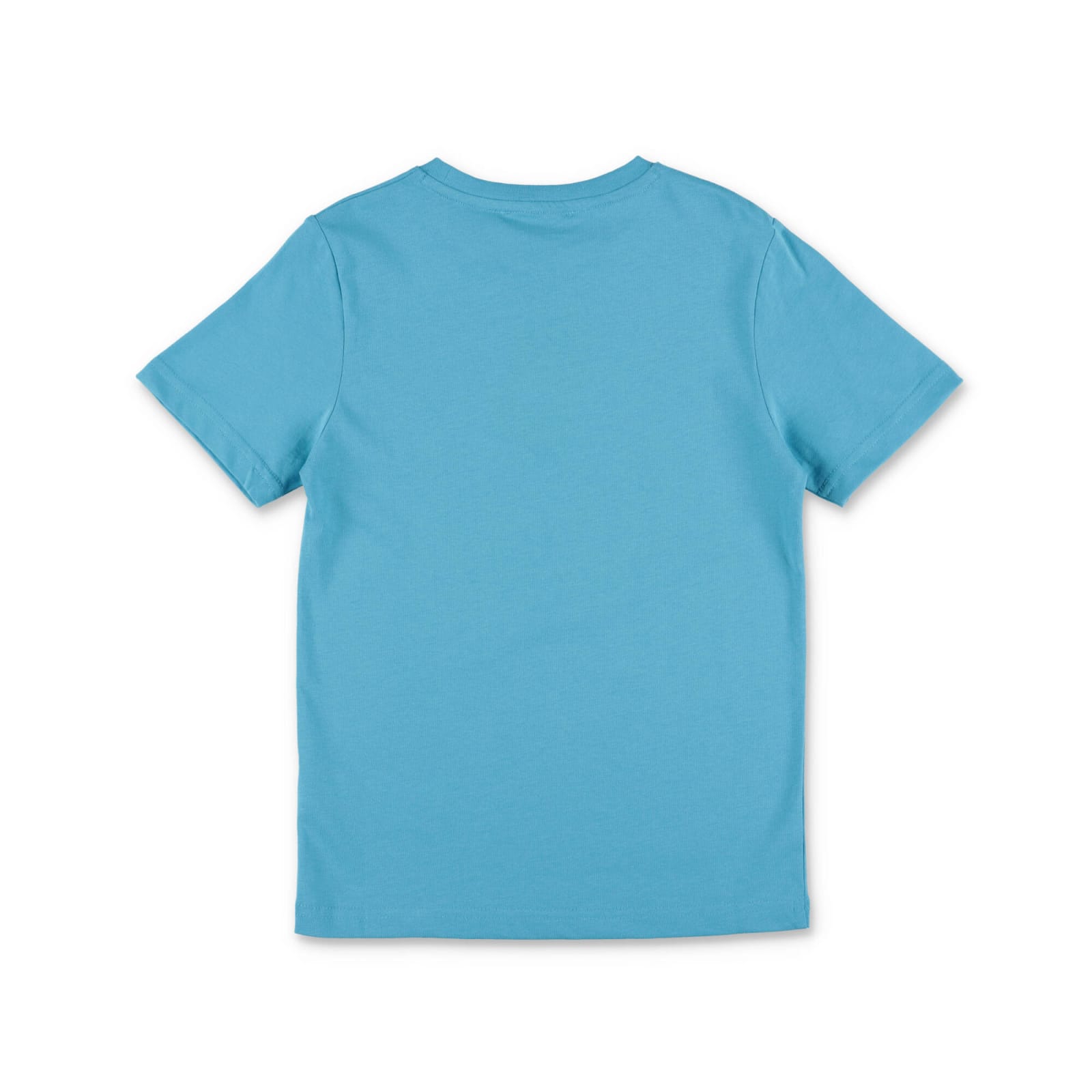 Dkny Teen Boys Blue Cotton Logo T-shirt In Celeste