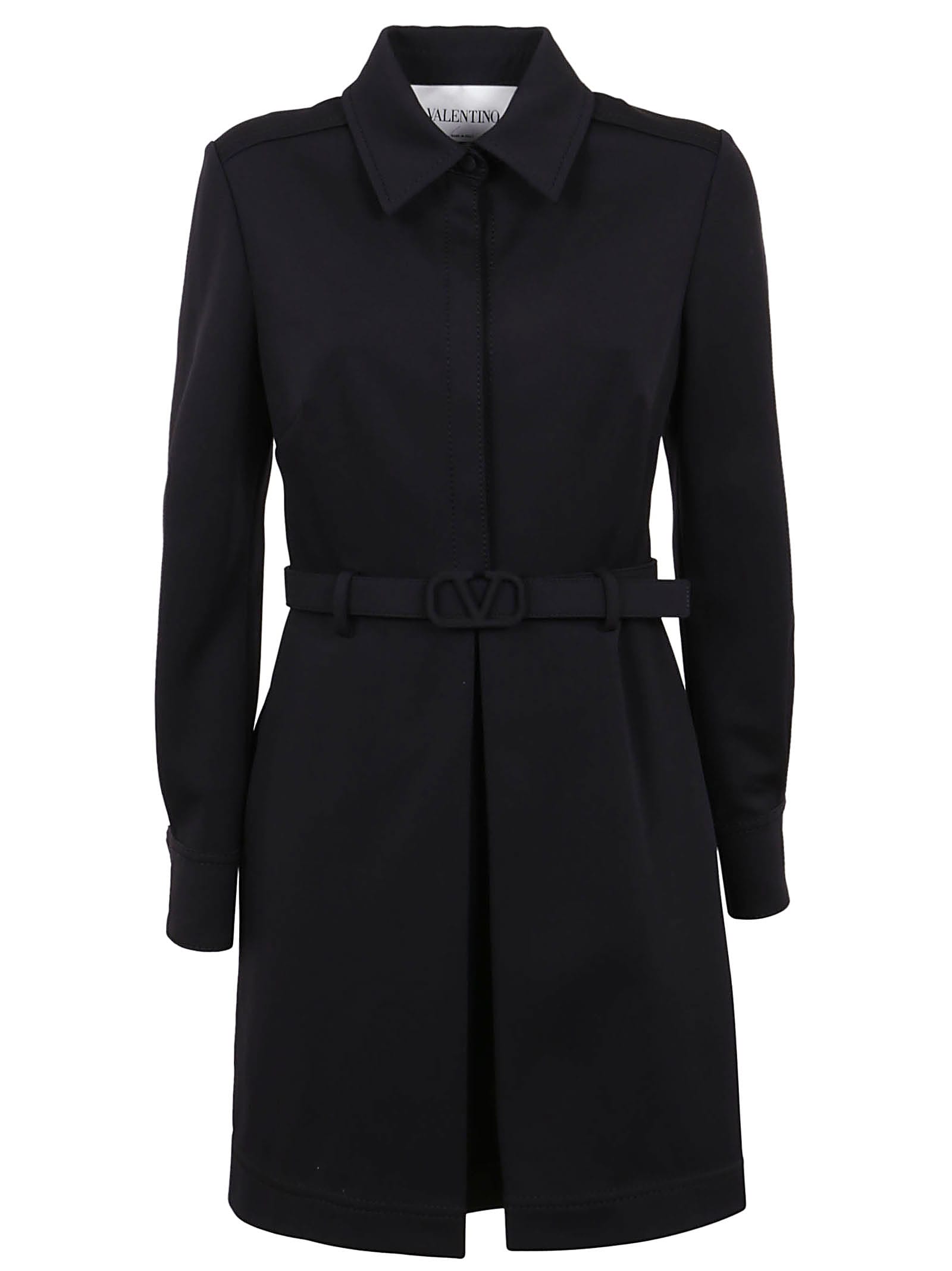 Valentino Short Dress In Compact Interlock Jersey
