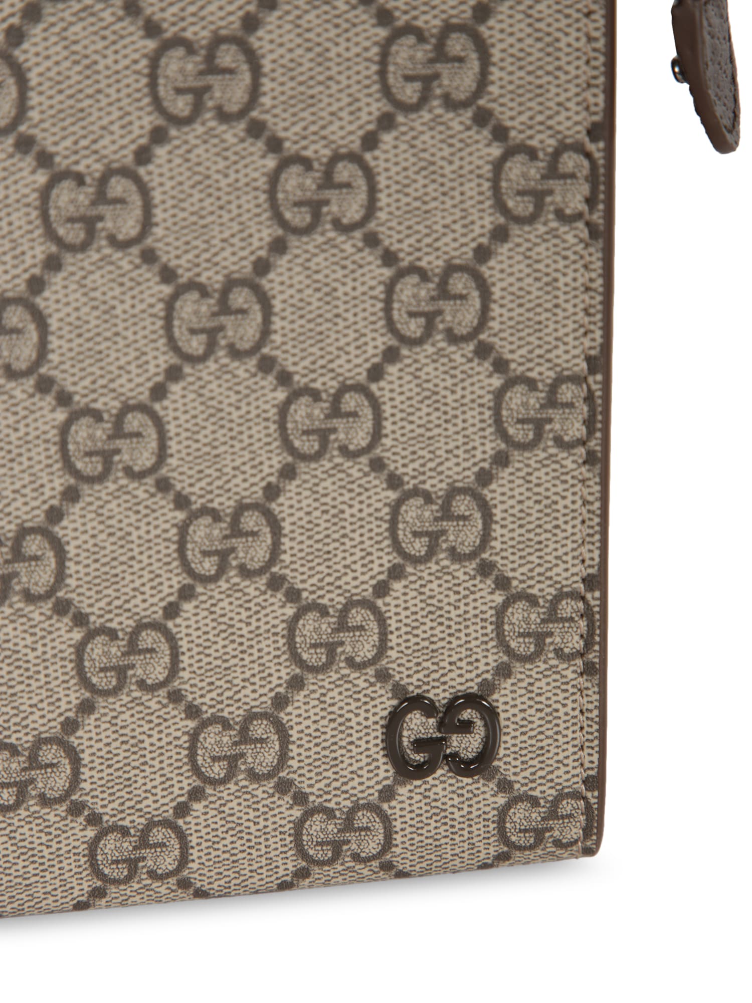 Gucci Supreme Gg Beige Pouch In Sand