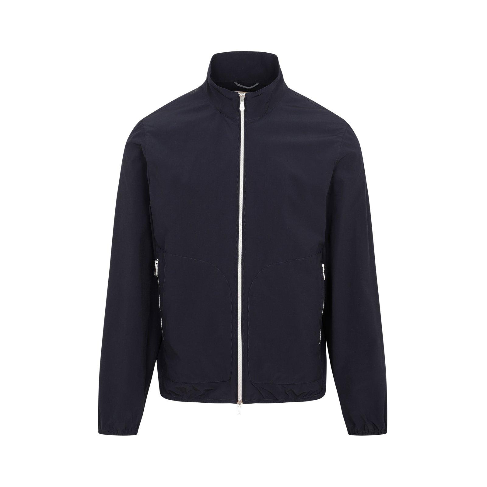 Shop Brunello Cucinelli Zip-up Jacket In Blue