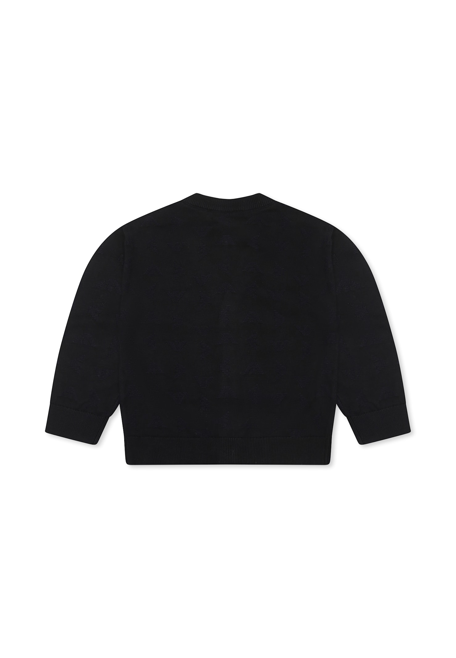 Emporio Armani Blue Cardigan For Baby Boy With Iconic Logo In Blue