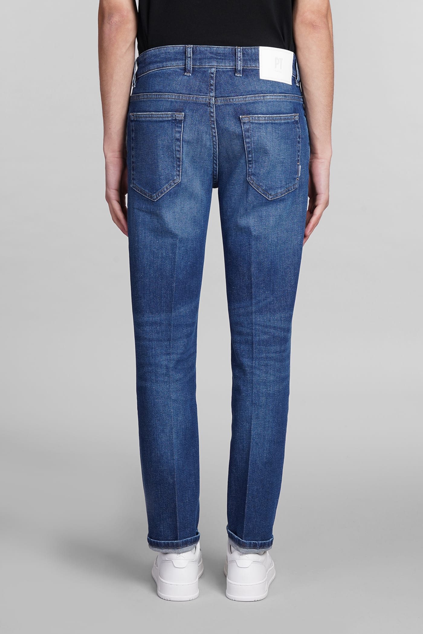 Shop Pt01 Jeans In Blue Cotton
