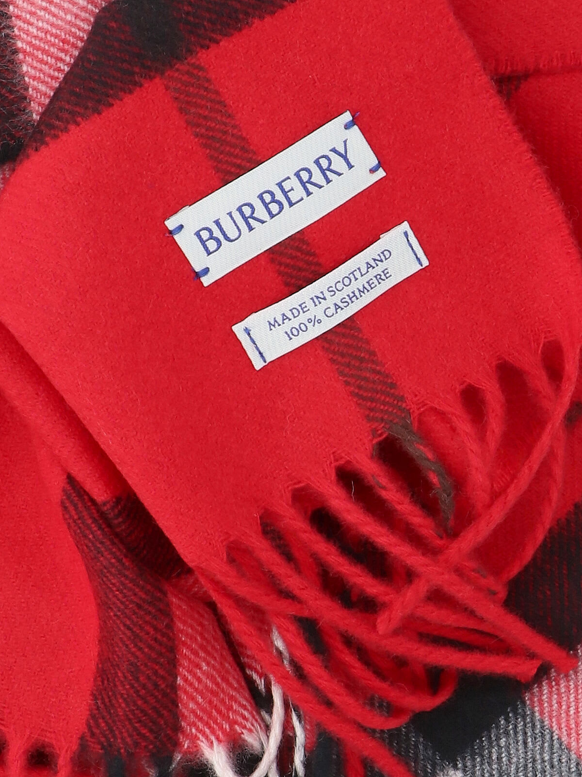 Burberry The Classic Check Cashmere Scarf In Red