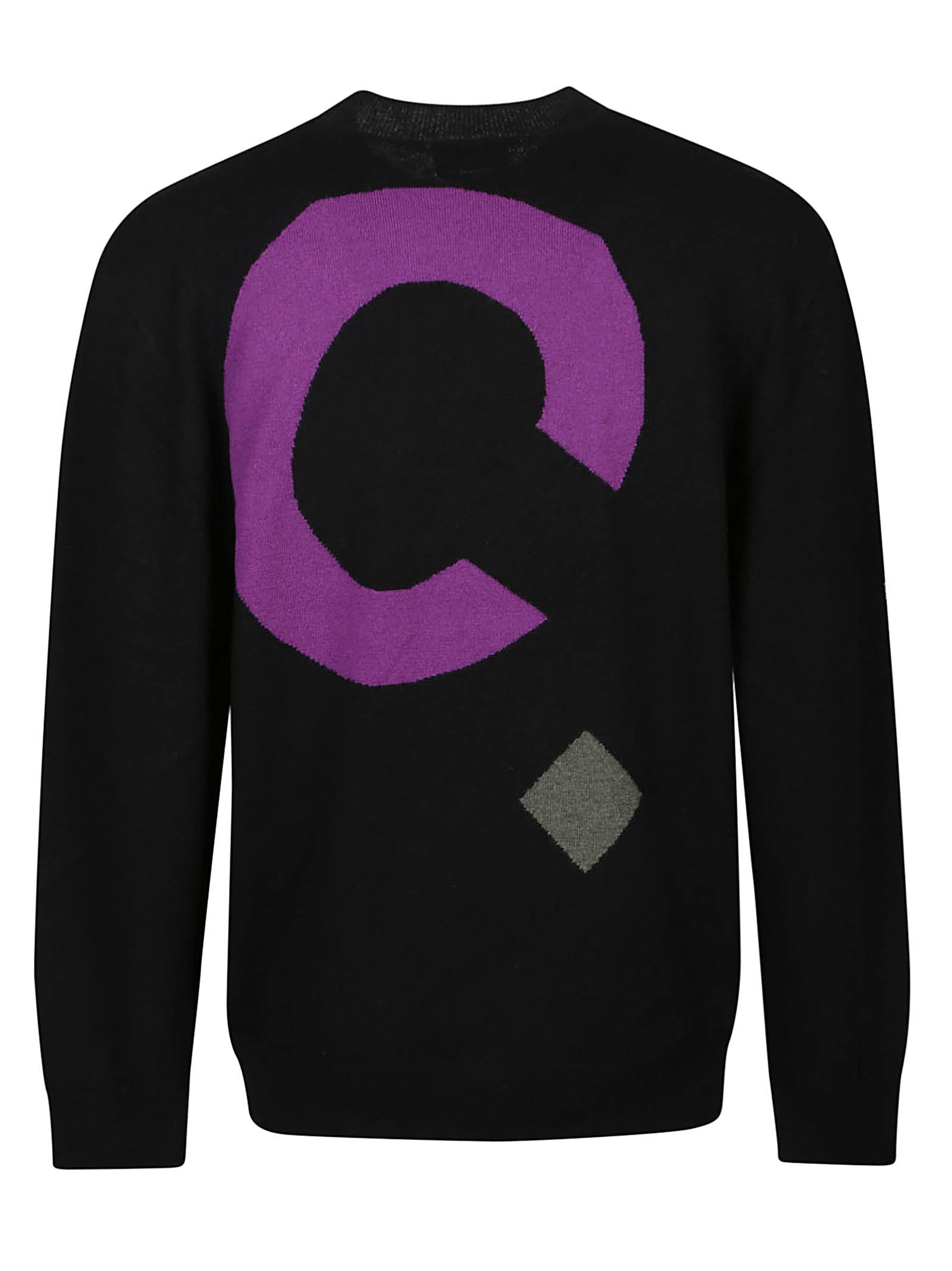 Shop Apc Logo All Over Sweater In Lzz Noir