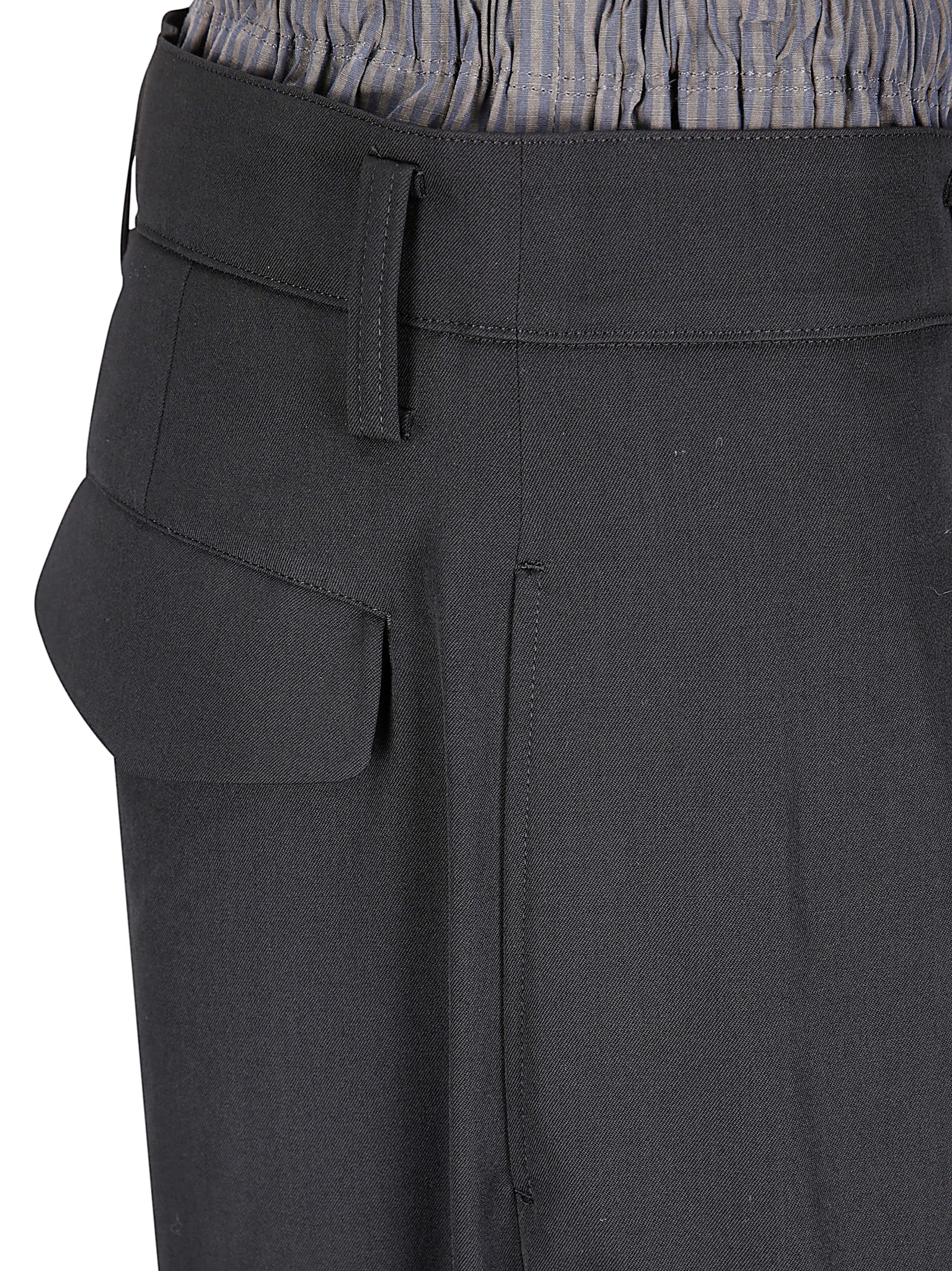 Yohji Yamamoto Layered-like Wide Pants In Black
