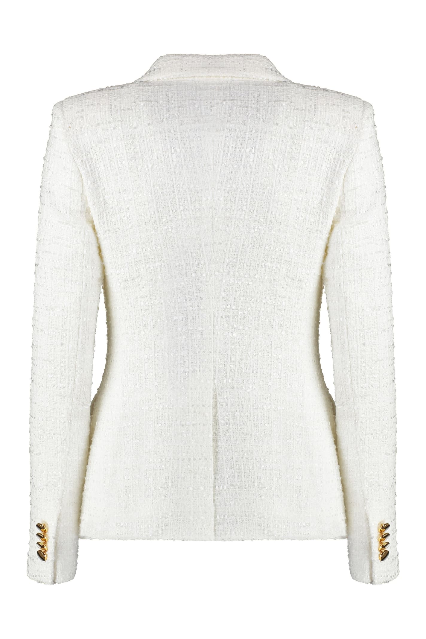 Shop Tagliatore J-albar Tweed Blazer In White