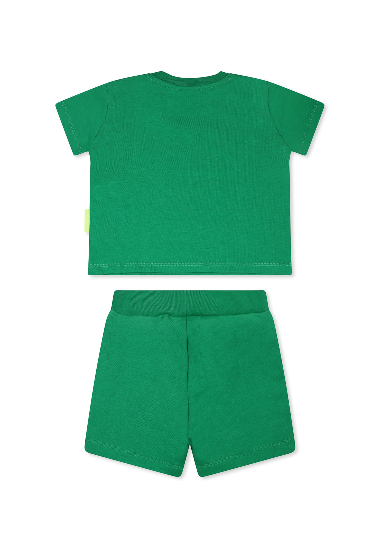 Barrow Green Suit For Babykids With Logo In Green