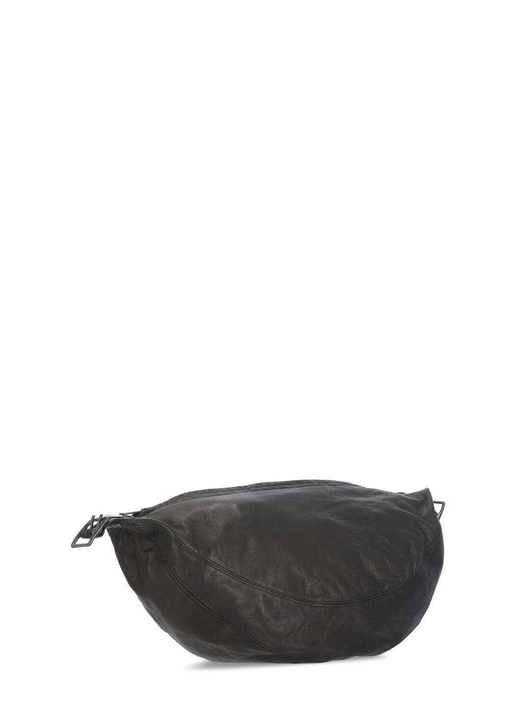 Shop Yohji Yamamoto Leather Bag In Black