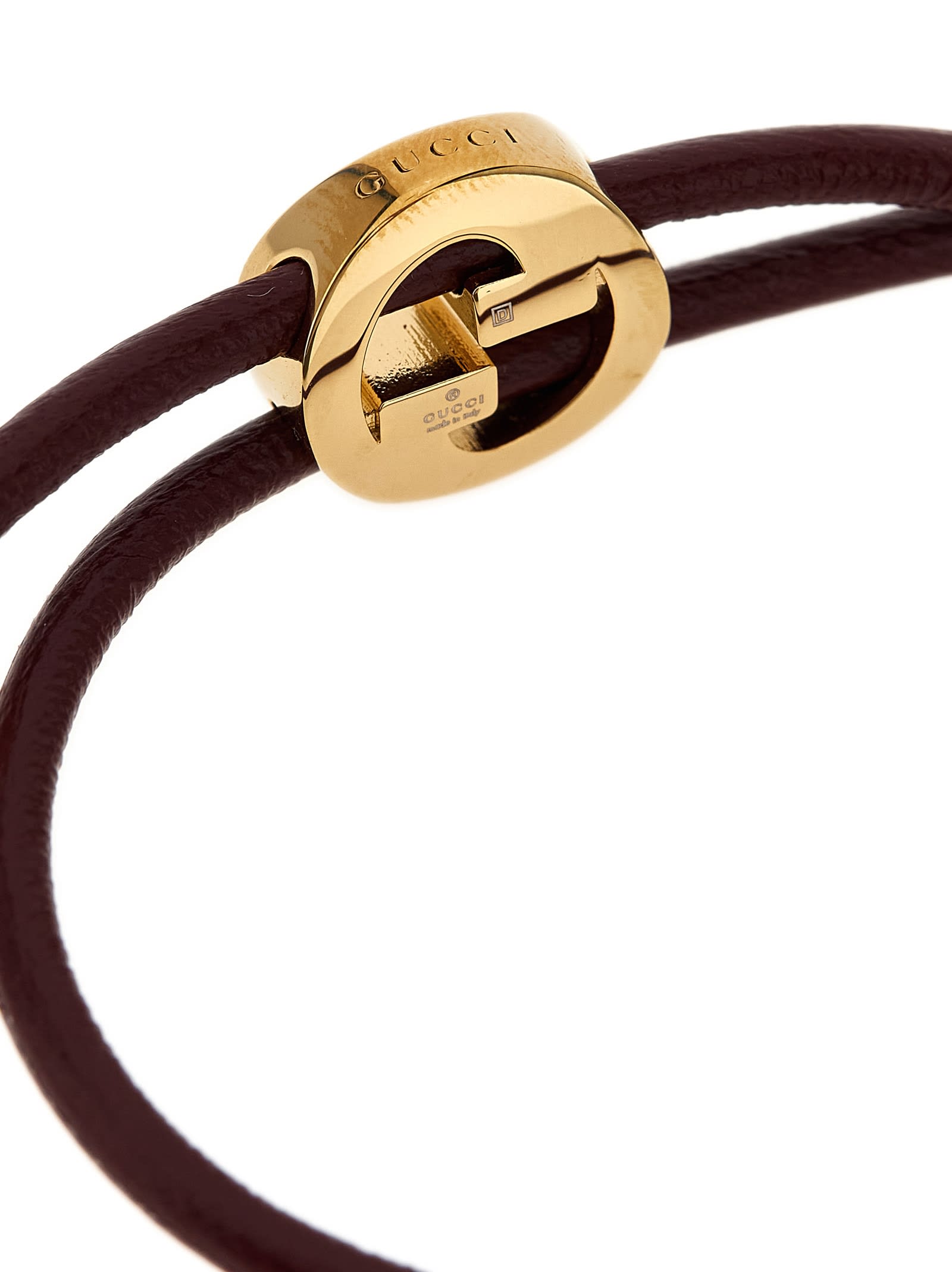 Gucci Double Band Bracelet Adjustable Fit In Burgundy