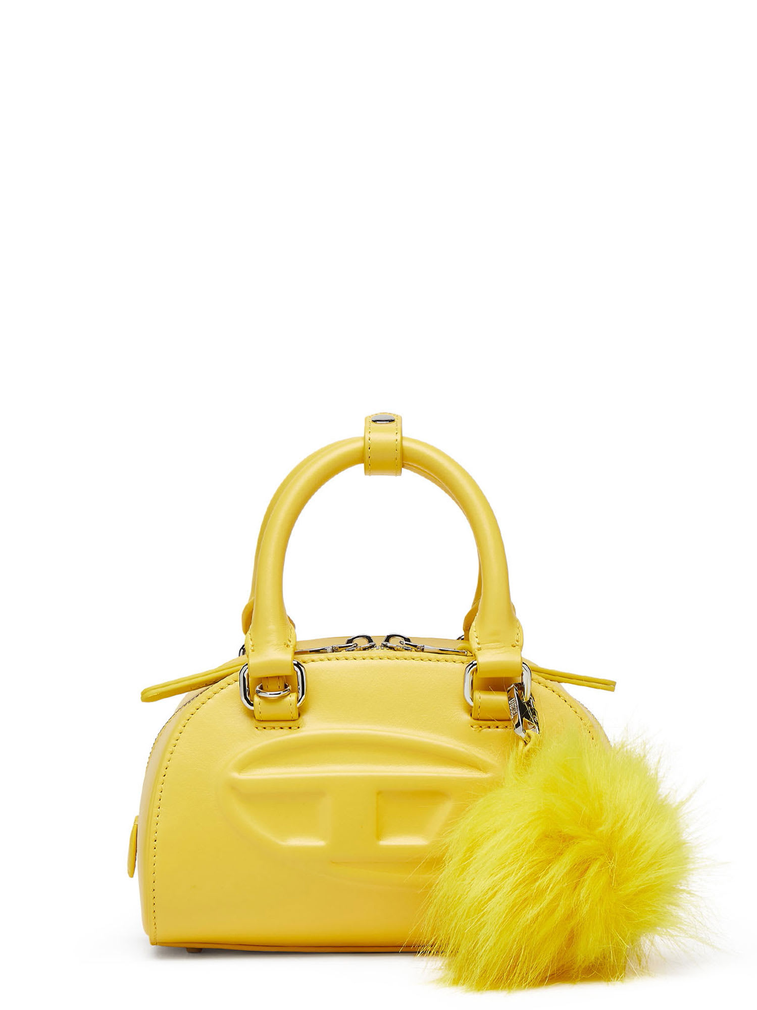 Diesel Women 1dr Dome Leather Shoulder Bag In Yellow