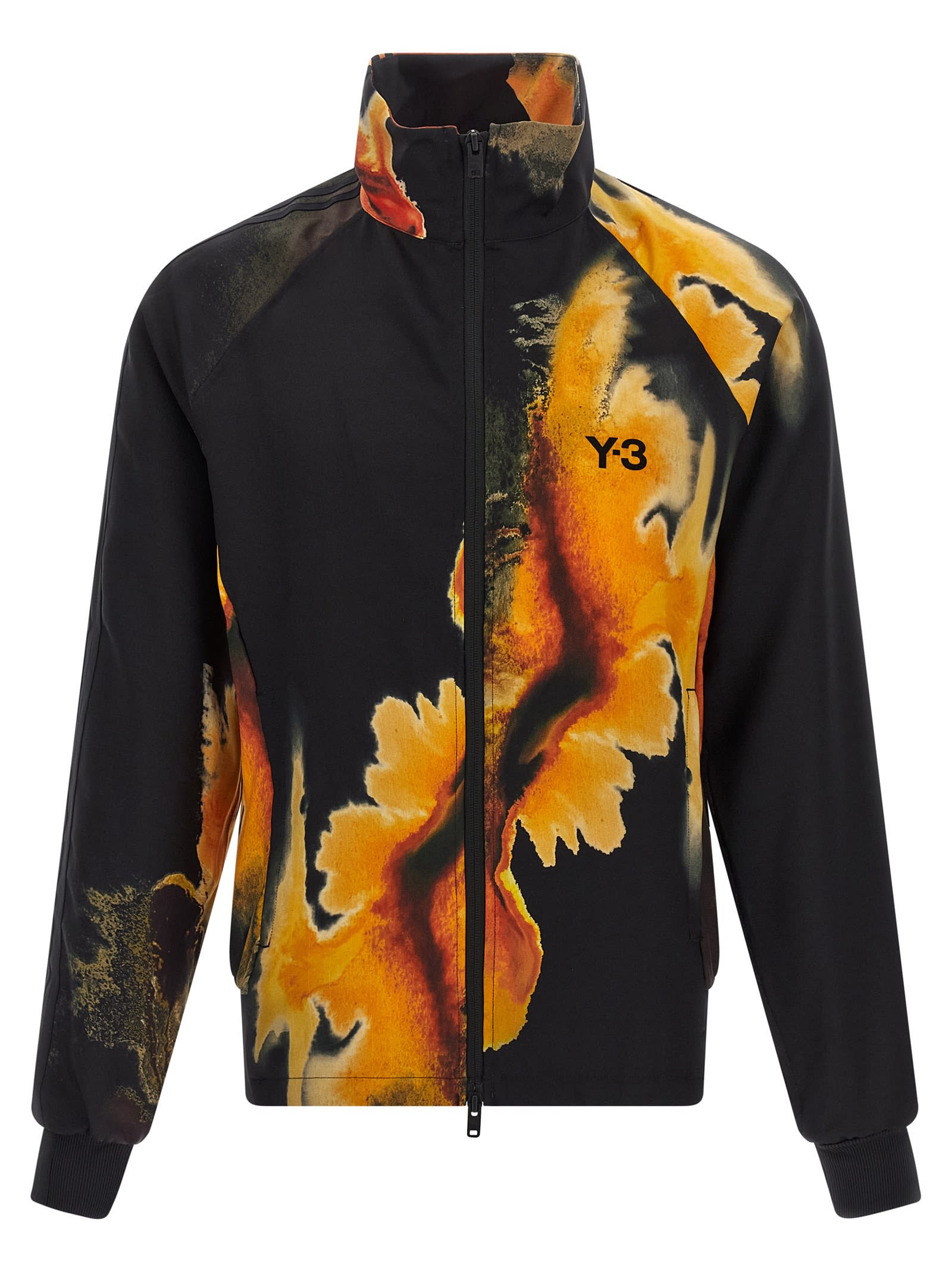 Y-3 Adidas ' Aop - 3-strisce' Sweatshirt In Black