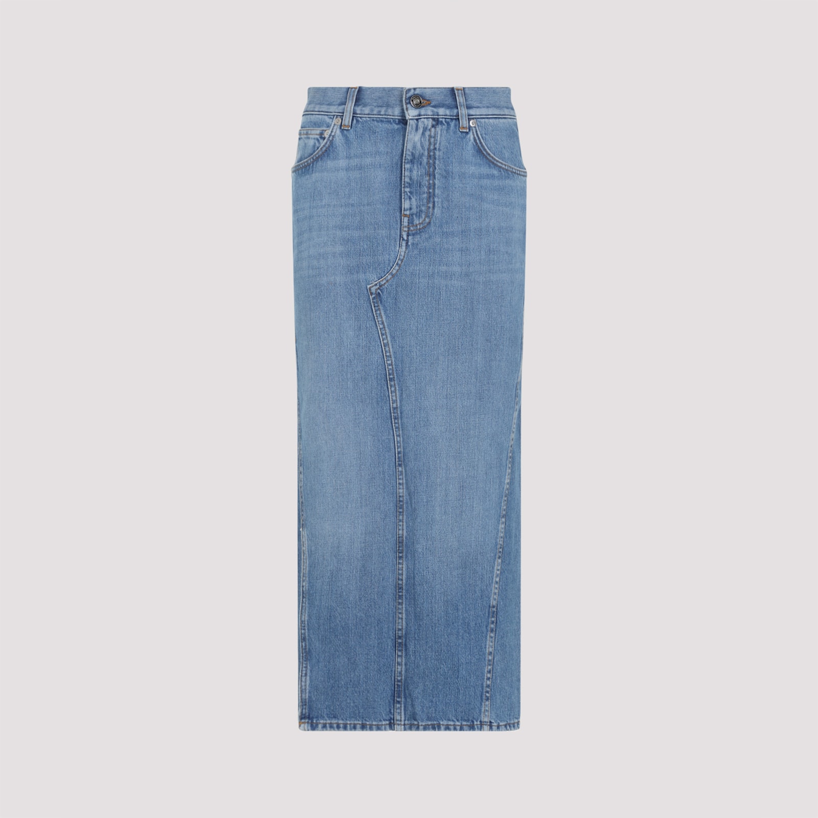Givenchy Cotton Midi Skirt In Blue