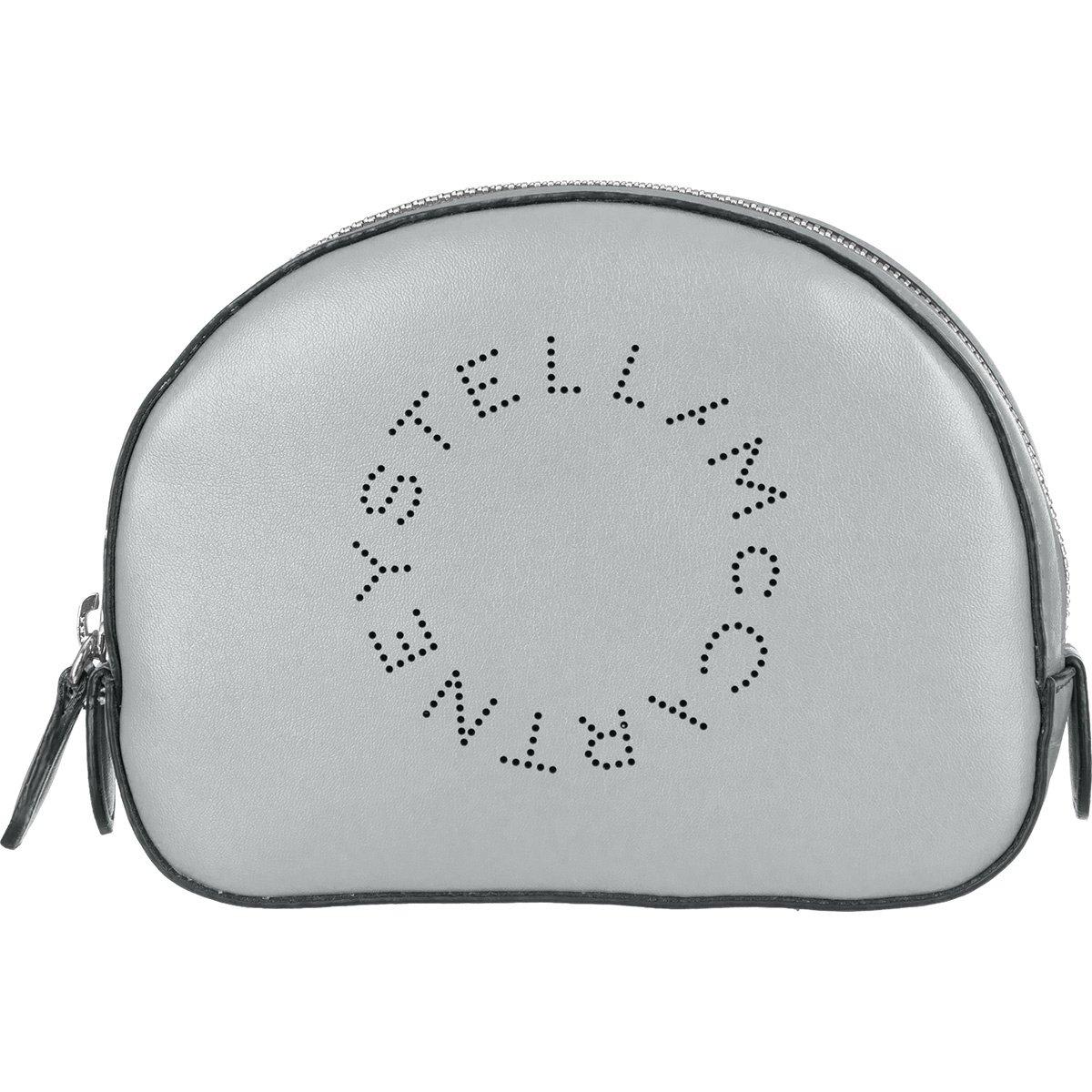 Stella Mccartney Perforated Logo Make-up Bag In Ghiaccio