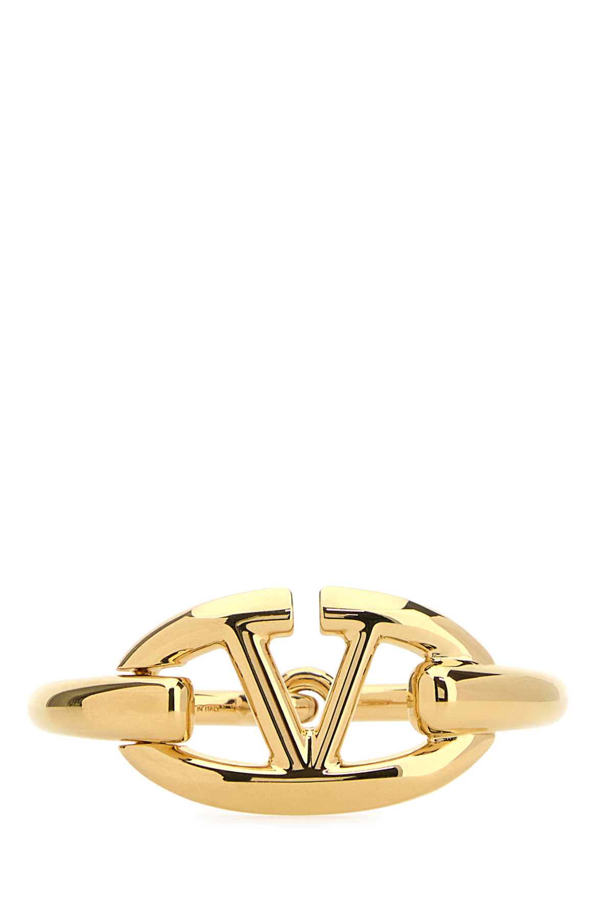 Shop Valentino Gold Metal Vlogo Bracelet In Oro18