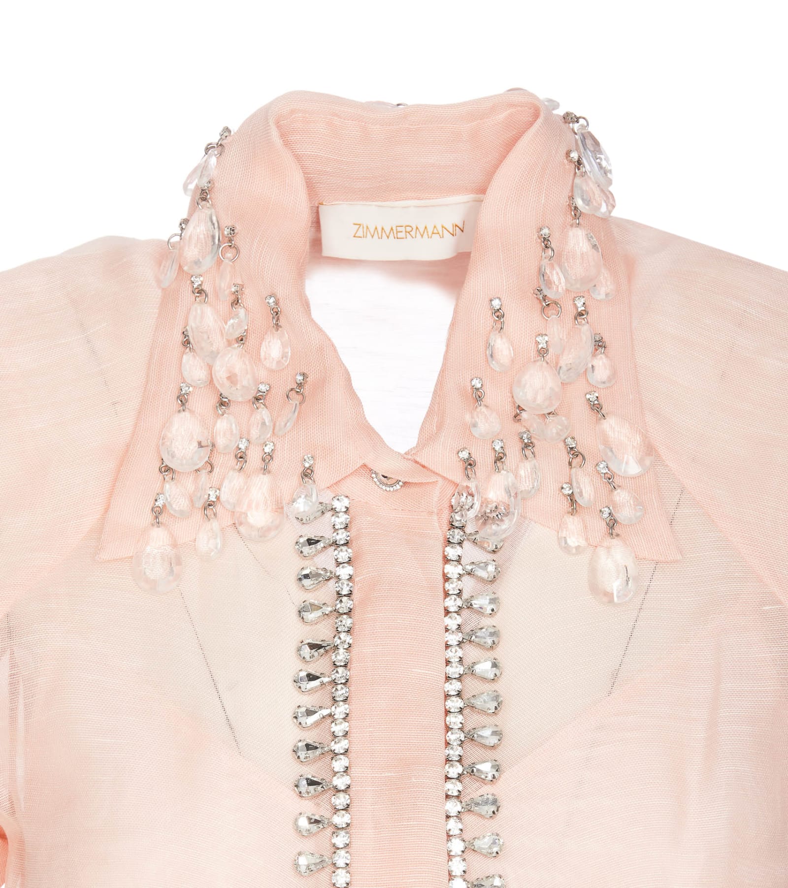 Shop Zimmermann Matchmaker Diamond Shirt In Pink