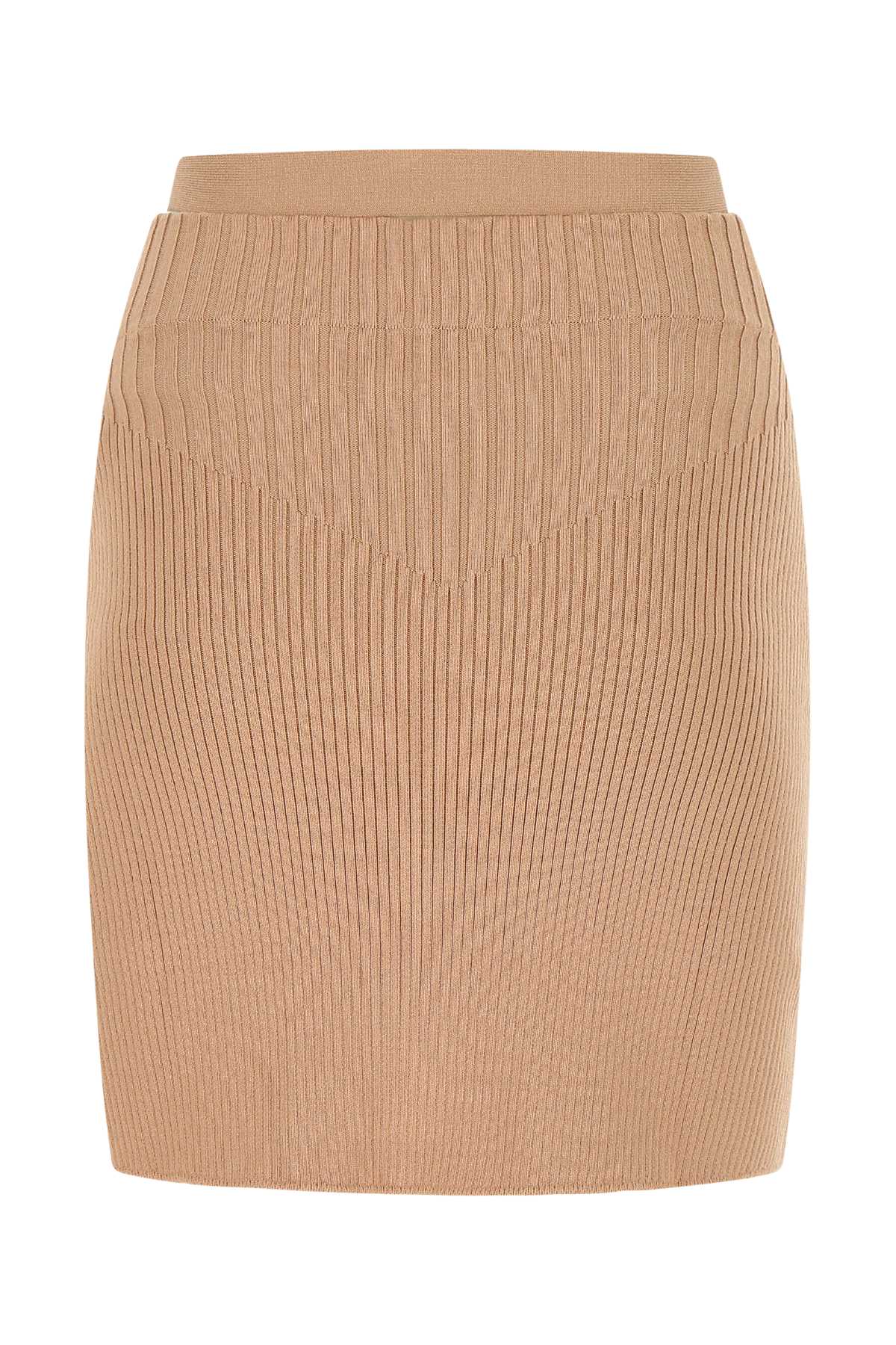 Andreädamo Biscuit Stretch Viscose Blend Mini Skirt In 0476