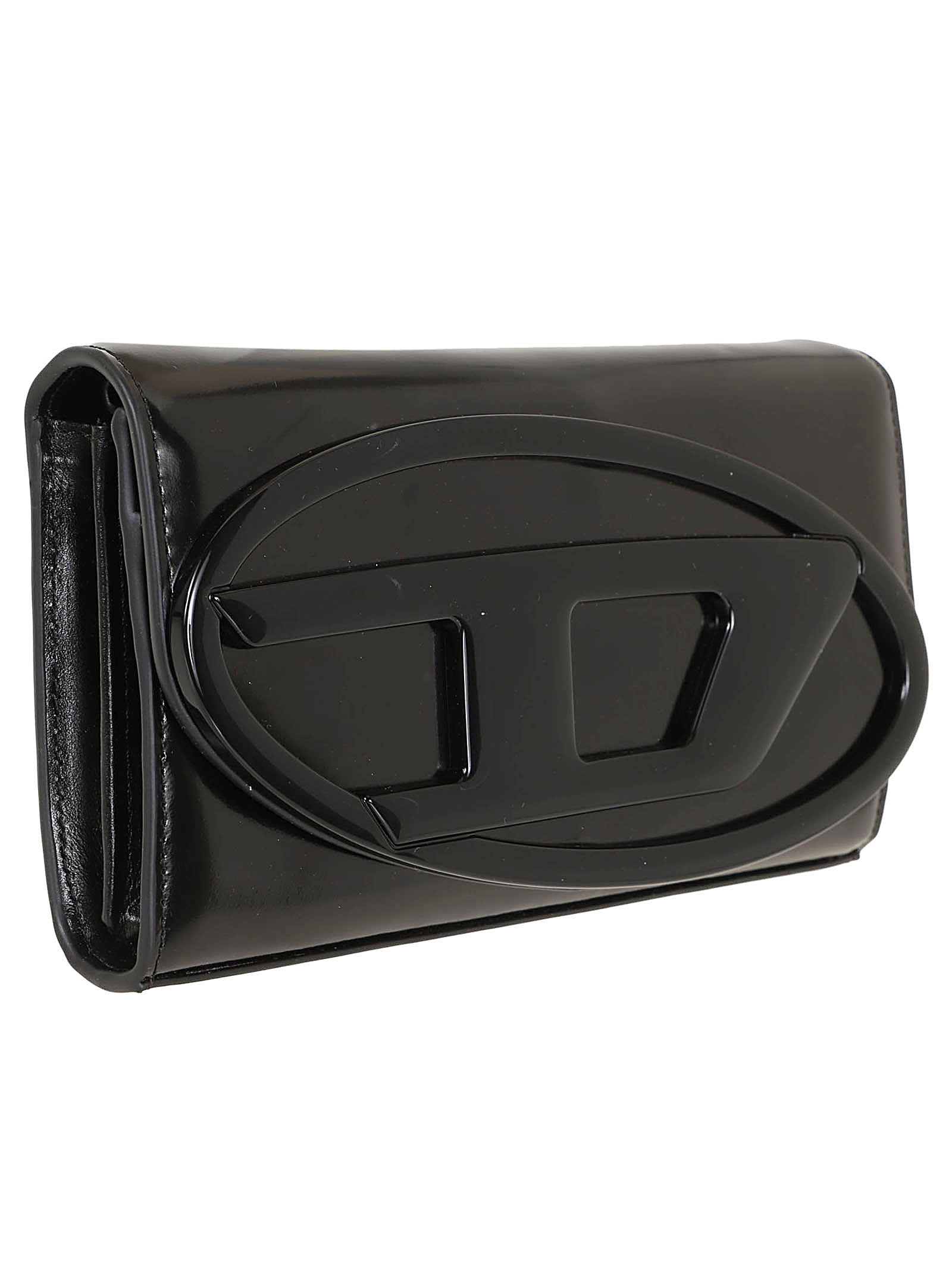 Shop Diesel 1dr Wallet Strap In Black