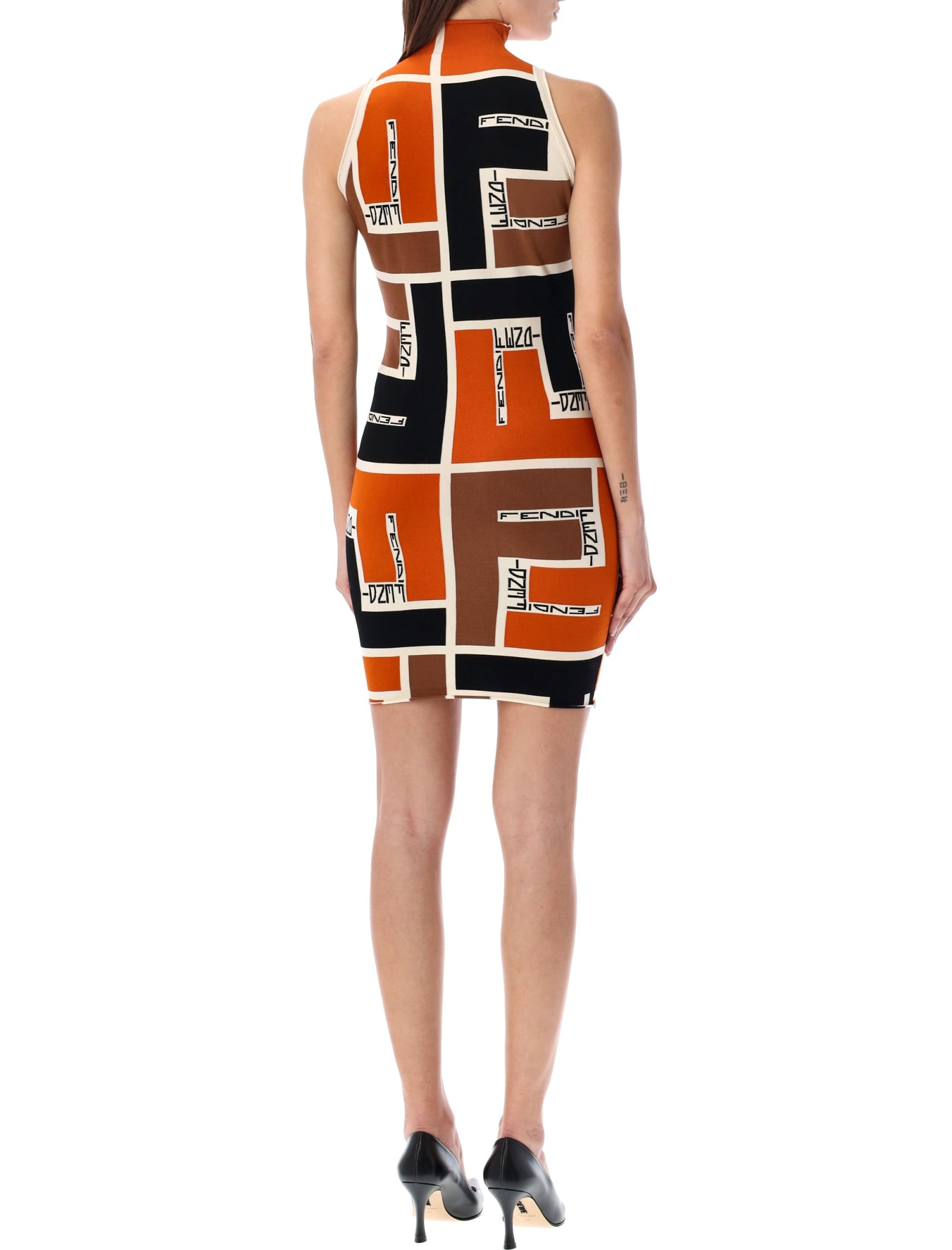 Shop Fendi Mini Dress Look 28 In Orange