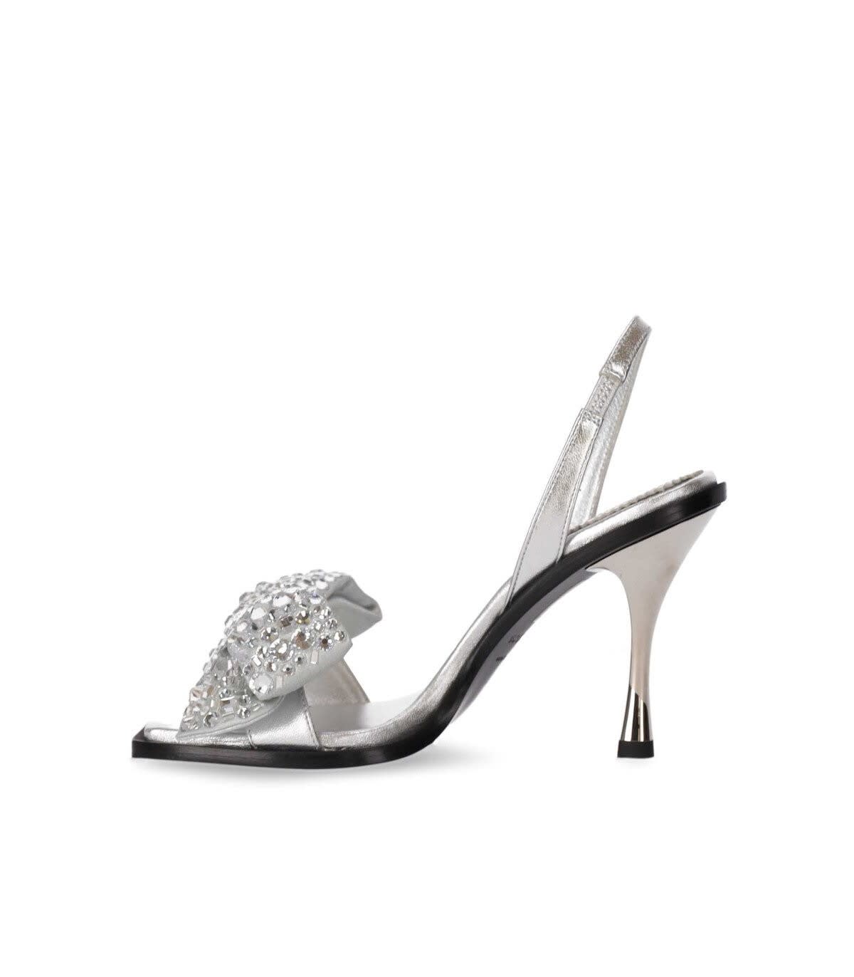Shop Dsquared2 Holiday Party Sandals In Argento