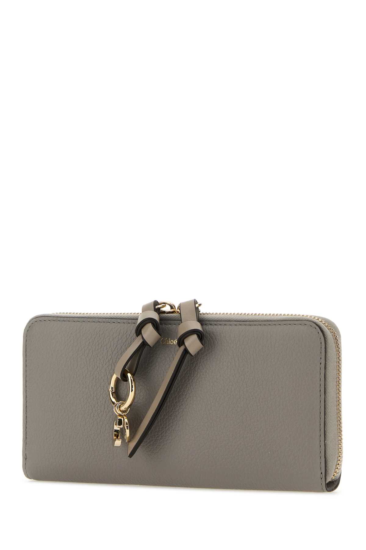 Shop Chloé Dove Grey Leather Wallet In 053